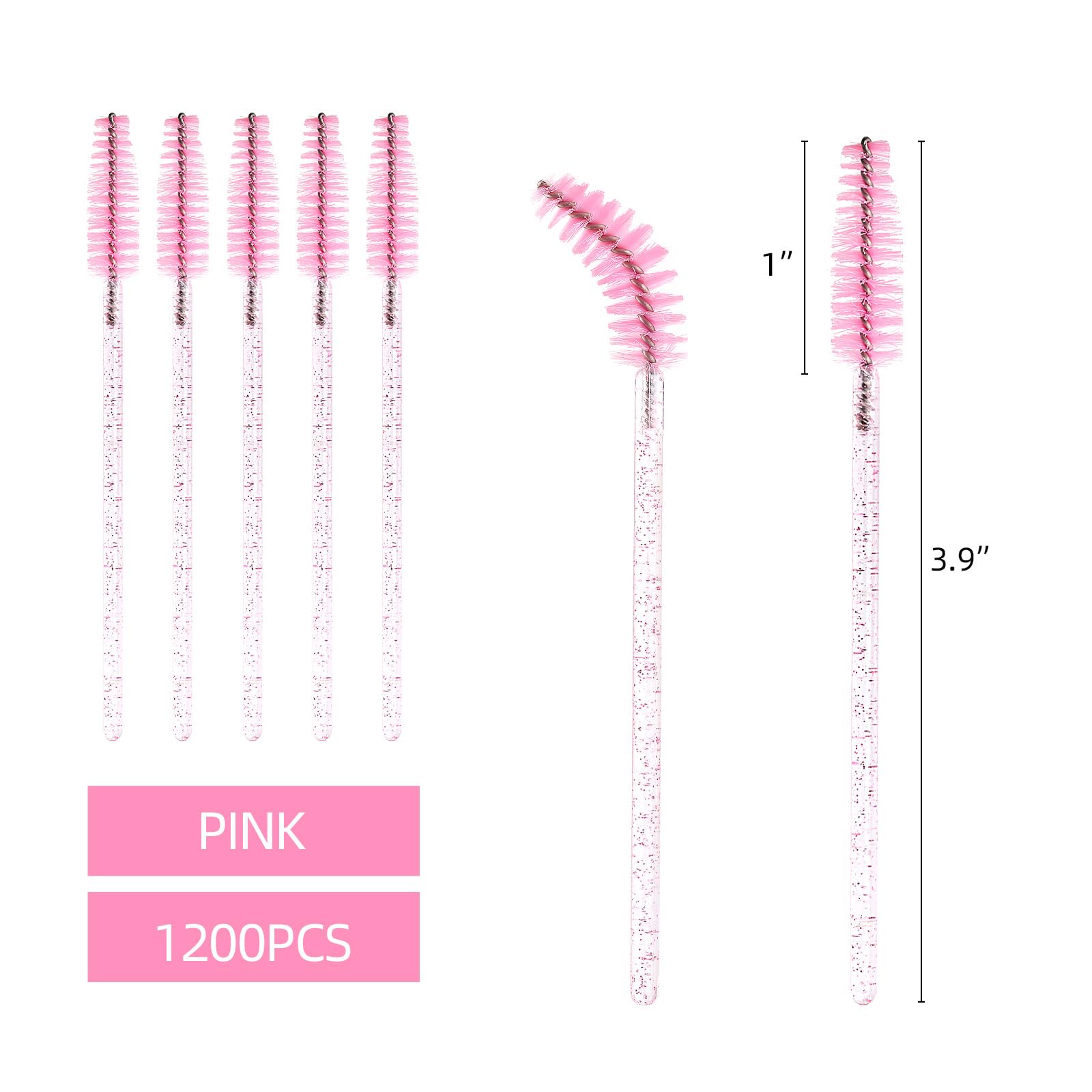 Tbestmax 1200 Disposable Mascara Wands Eyelash Brush Spoolies for Eyebrow Eye Lash Extension, Makeup Brushes Applicators Kits -
