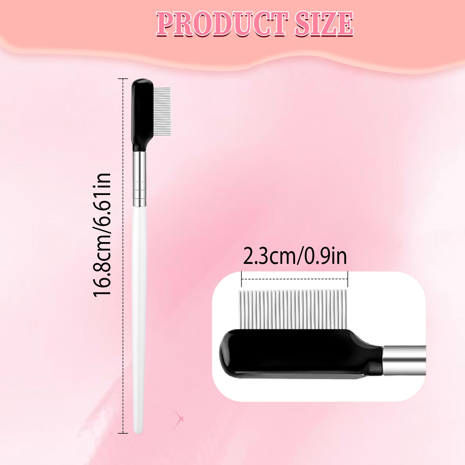Zeyiyer Eyelash Separator Tool, Eyelash Comb, Professional Eyelash Seperator, Eye Lash Grooming Comb, Metal Eyelash Comb For Eye