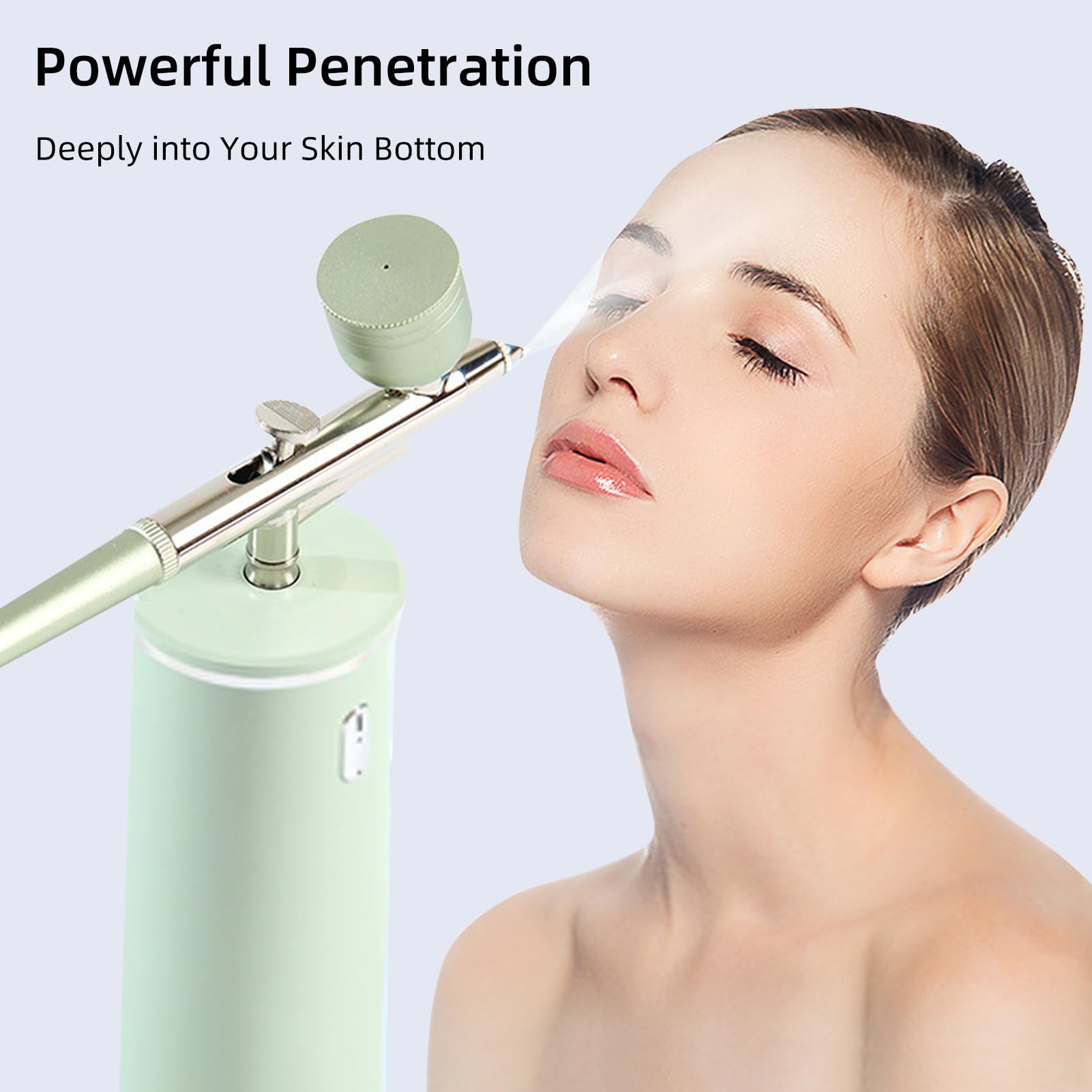 Microtree Nano Facial Steamer - Rechargeable & Portable High Pressure Oxygen Facial Machine, 0.3Mm Nozzle Micro Mist Sprayer Ski