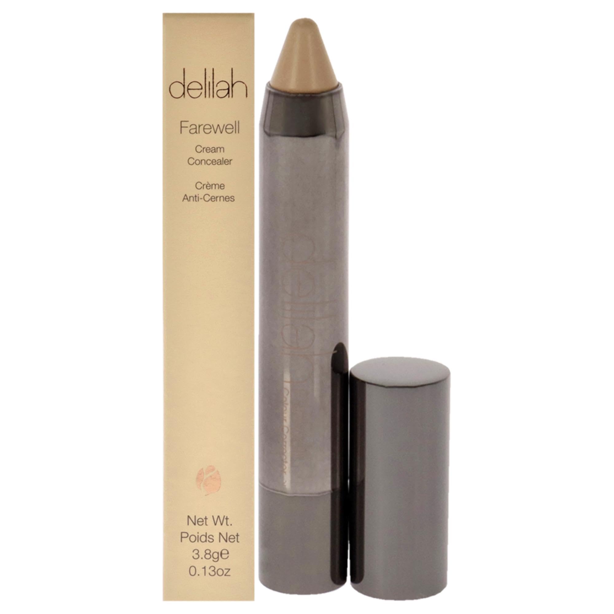Delilah - Farewell Cream Concealer, Linen, Full Coverage, Hyaluronic Filling, Moisturizing, Creamy, Smoother Color Correcting Ma