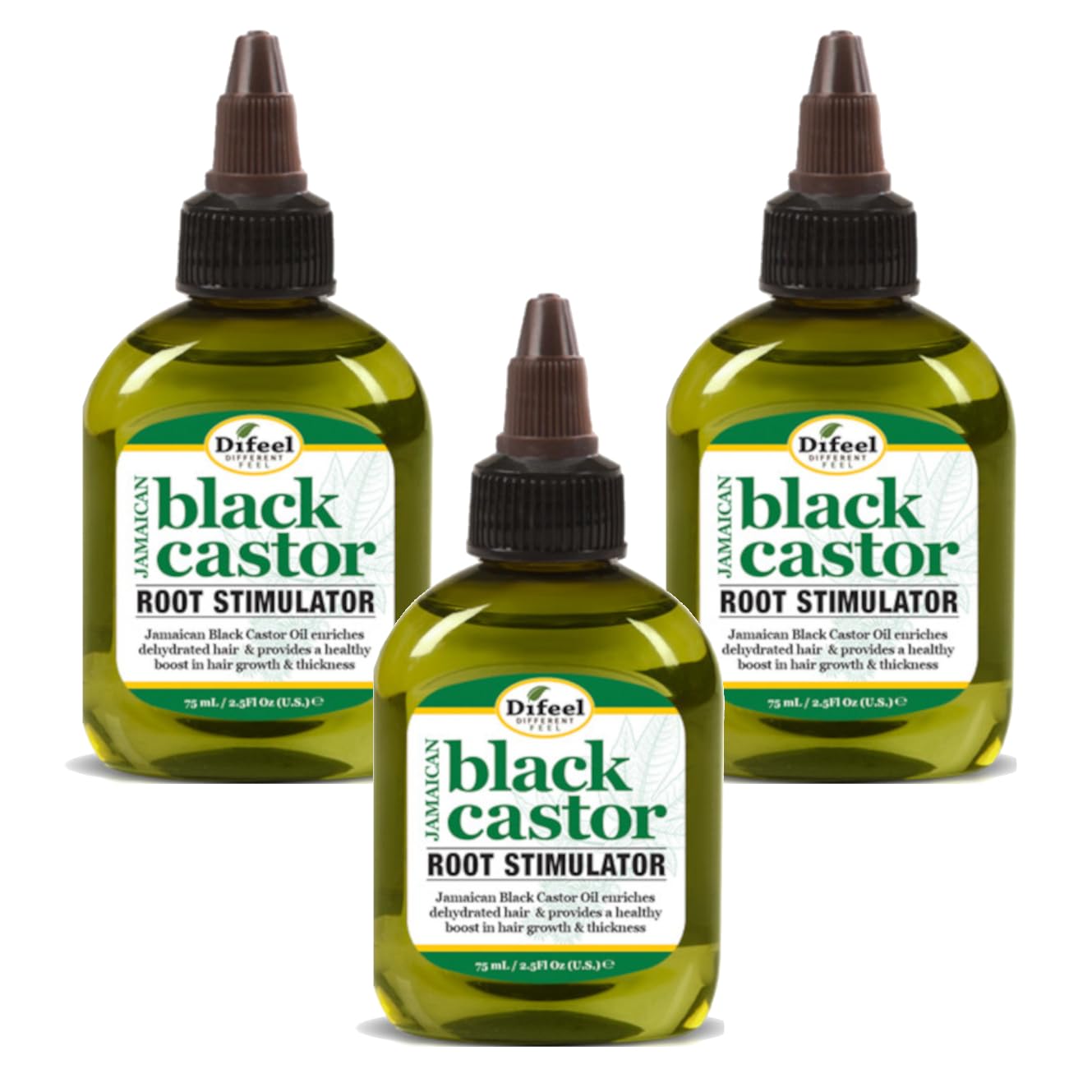 Difeel Superior Growth Jamaican Black Castor Root Stimulator 2.5 oz. (Pack of 3)