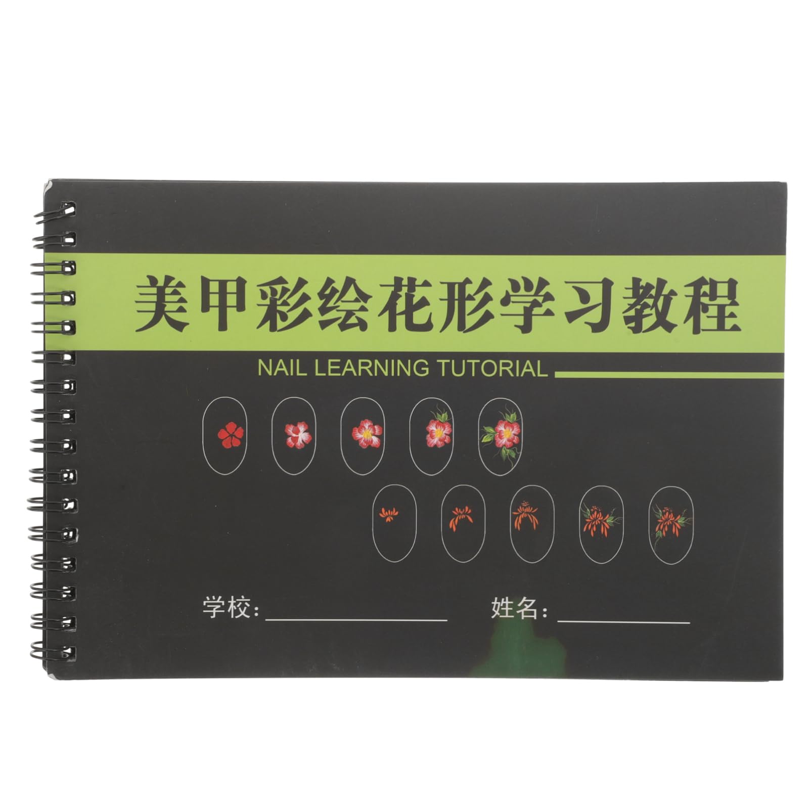 FRCOLOR Nail Art Practice Book Nail Painting Practice Template Nail Design Book Manicure Drawing Exercise Book for Nail Design f