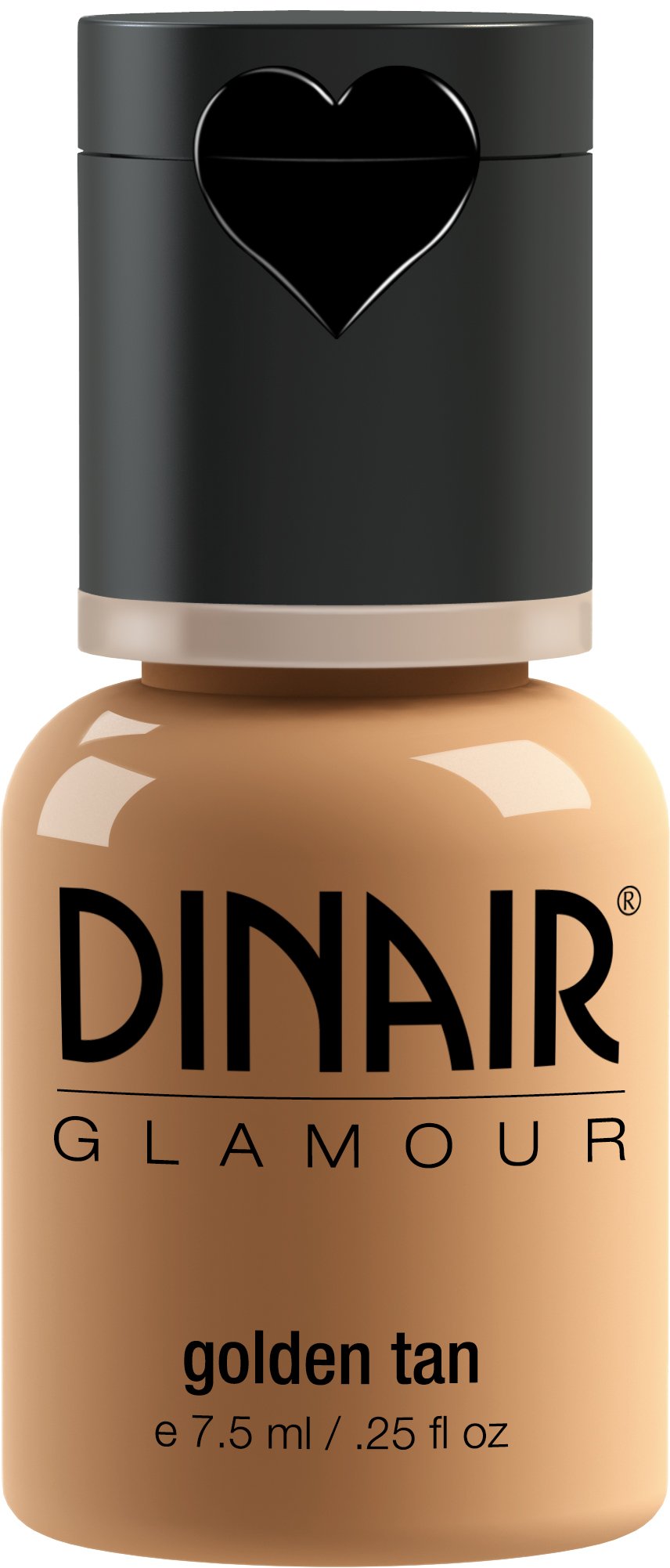 Dinair Airbrush Makeup Foundation | Golden Tan | GLAMOUR: Natural, Light coverage, Matte 0.25 oz.