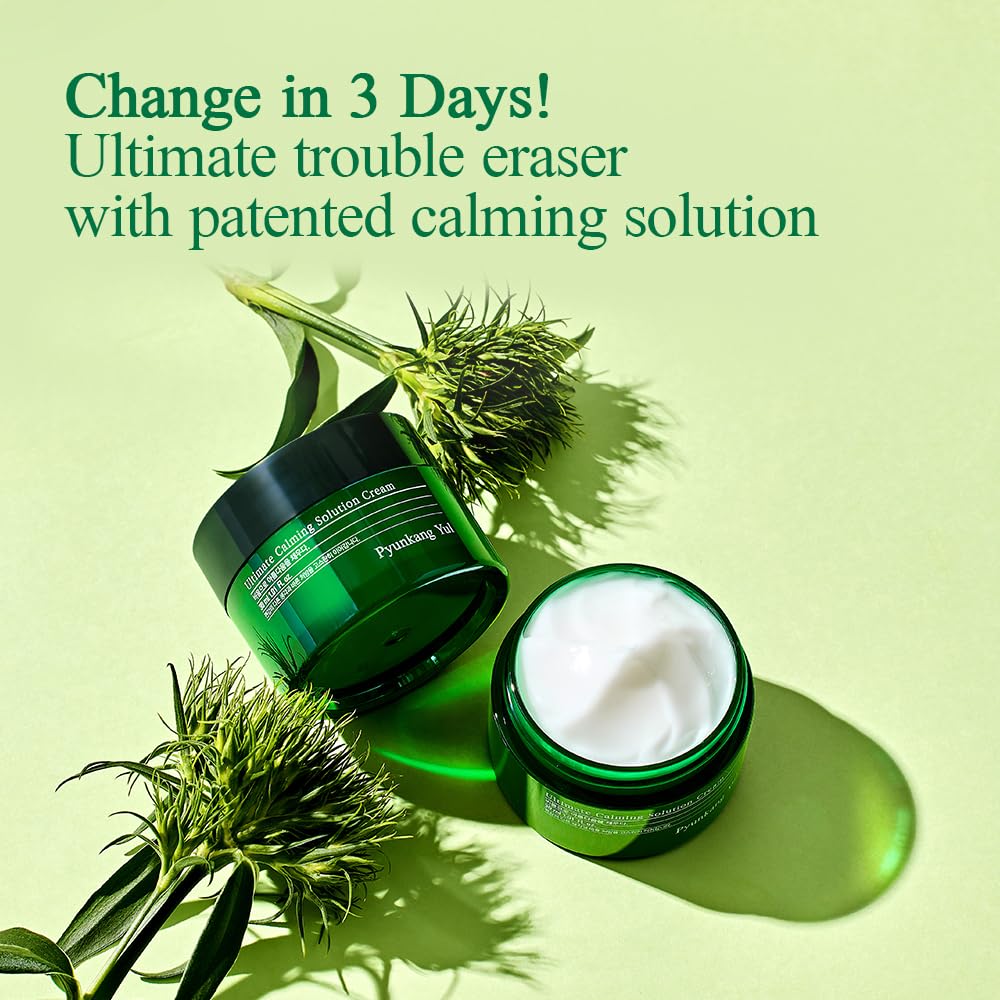 [Pky] Pyunkang Yul Ultimate Calming Solution Cream For Sensitive Skin With Patented Ingredients, Moisturizer Intensely Calms & S
