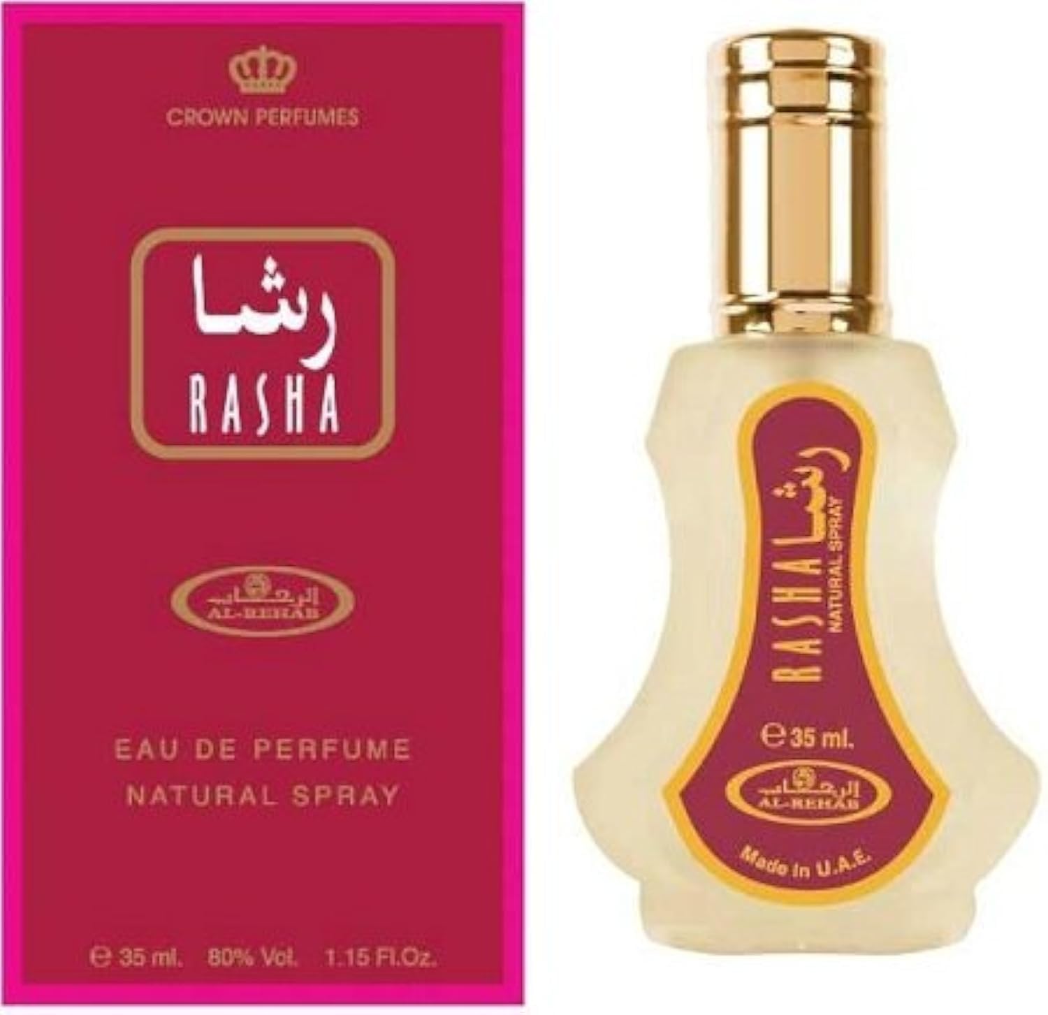 Al-Rehab Perfumes Rasha Eau De Parfum Spray For Women, 1.18 Ounce (Pack Of 6)