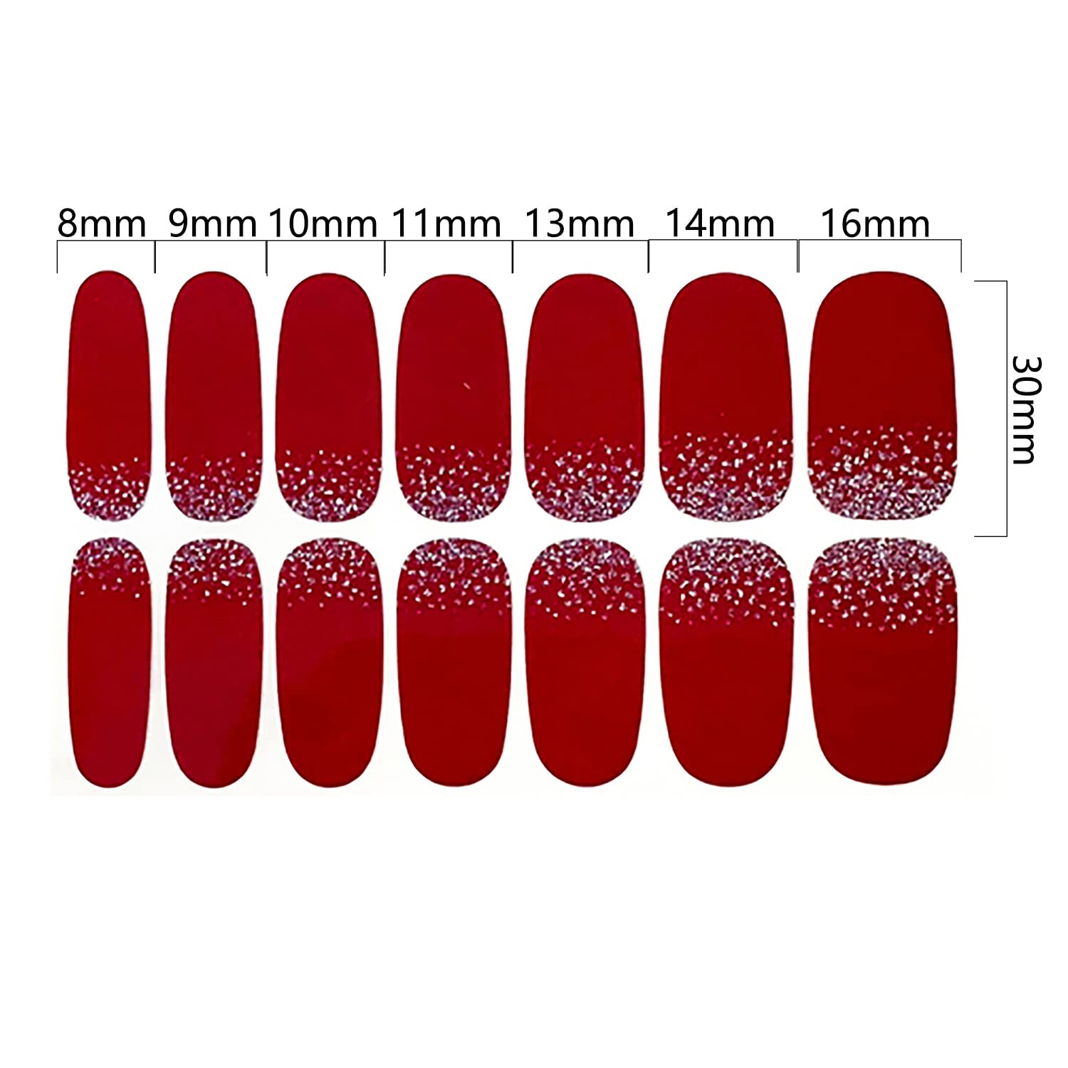 WOKOTO 20 Sheets 280 Pieces Dark Solid Nail Polish Stickers Mix Color Sticker Nail Polish Strips Solid Nail Stickers Full Nail W