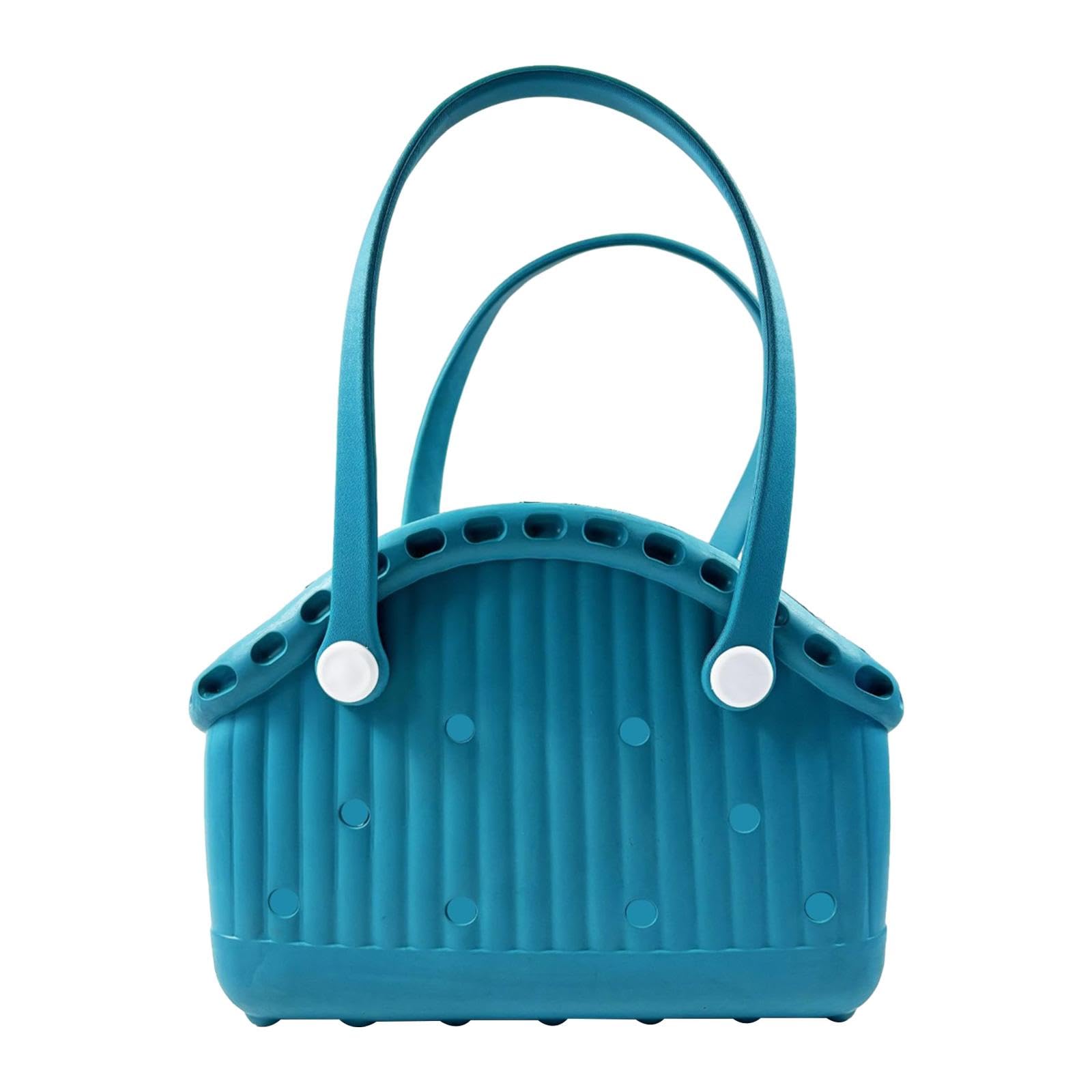 Calandis Beach Tote Bag Holes Pouch Open Hole Open Tote Bag For Pool Holiday Swimming Lake Green | Womens Handbags & Bags