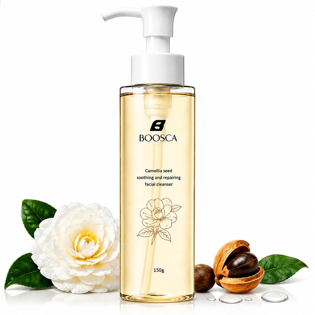 kastu Camellia Seed Oil Deep Pore Face Wash, Clean Pores, Oil Control, Mens Daily Facial Cleanser for Oily Skin
