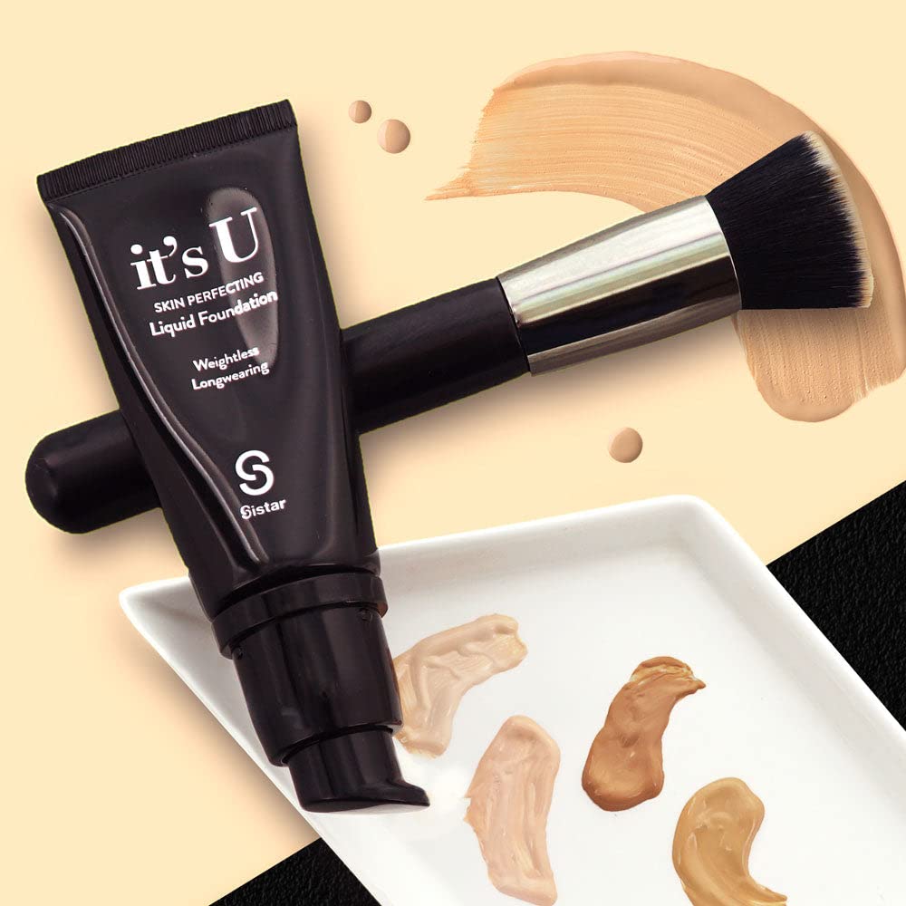 Sistar it's U Skin Perfecting Liquid Foundation Medium Coverage Buildable Weightless Longwearing Blendable 35 g / 1.23 oz. (Brow