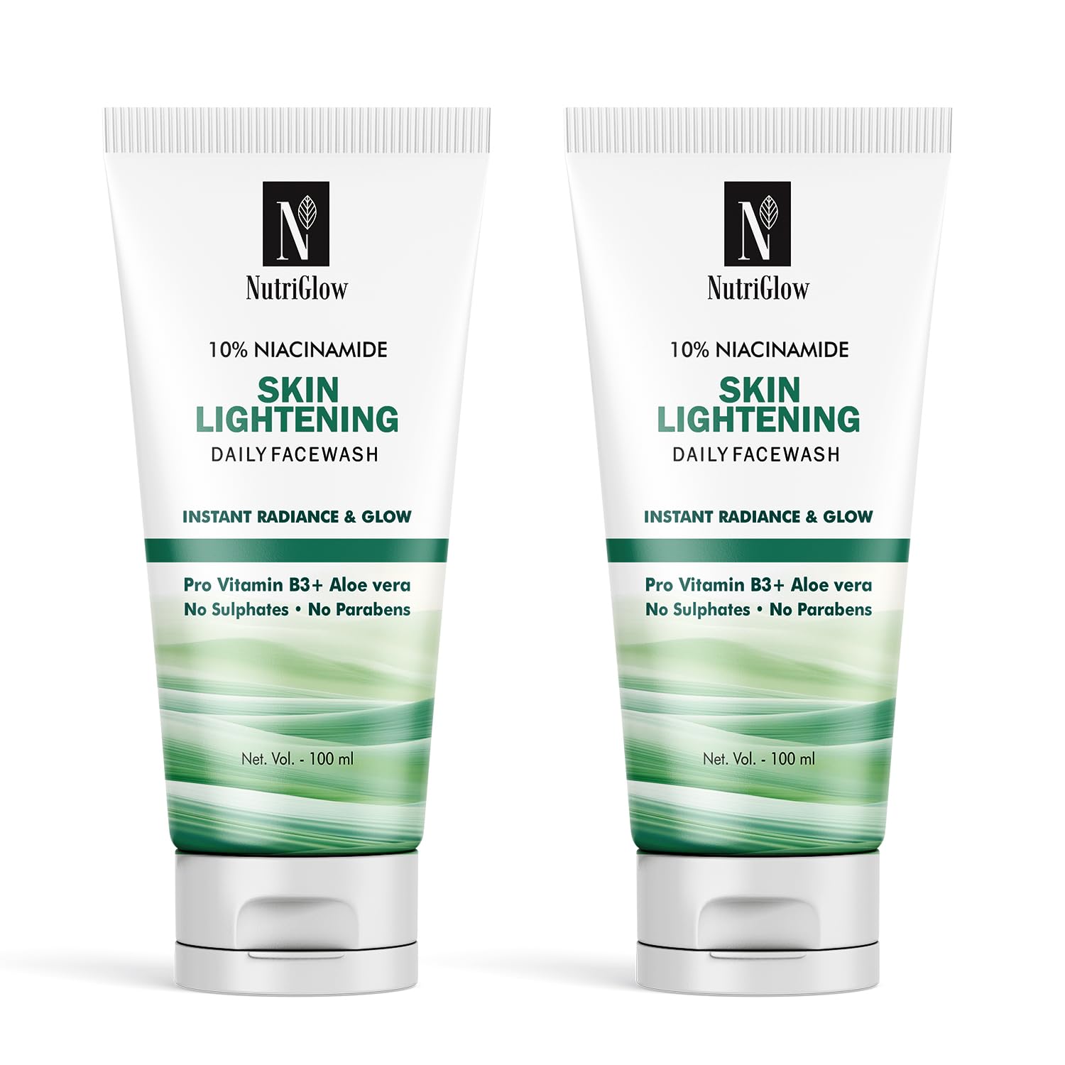 Nutriglow 10% Niacinamide Daily Face Wash, Brightening Formula Pro Vitamin B3, All Skin Types For Men And Women (100Ml) Pack Of 
