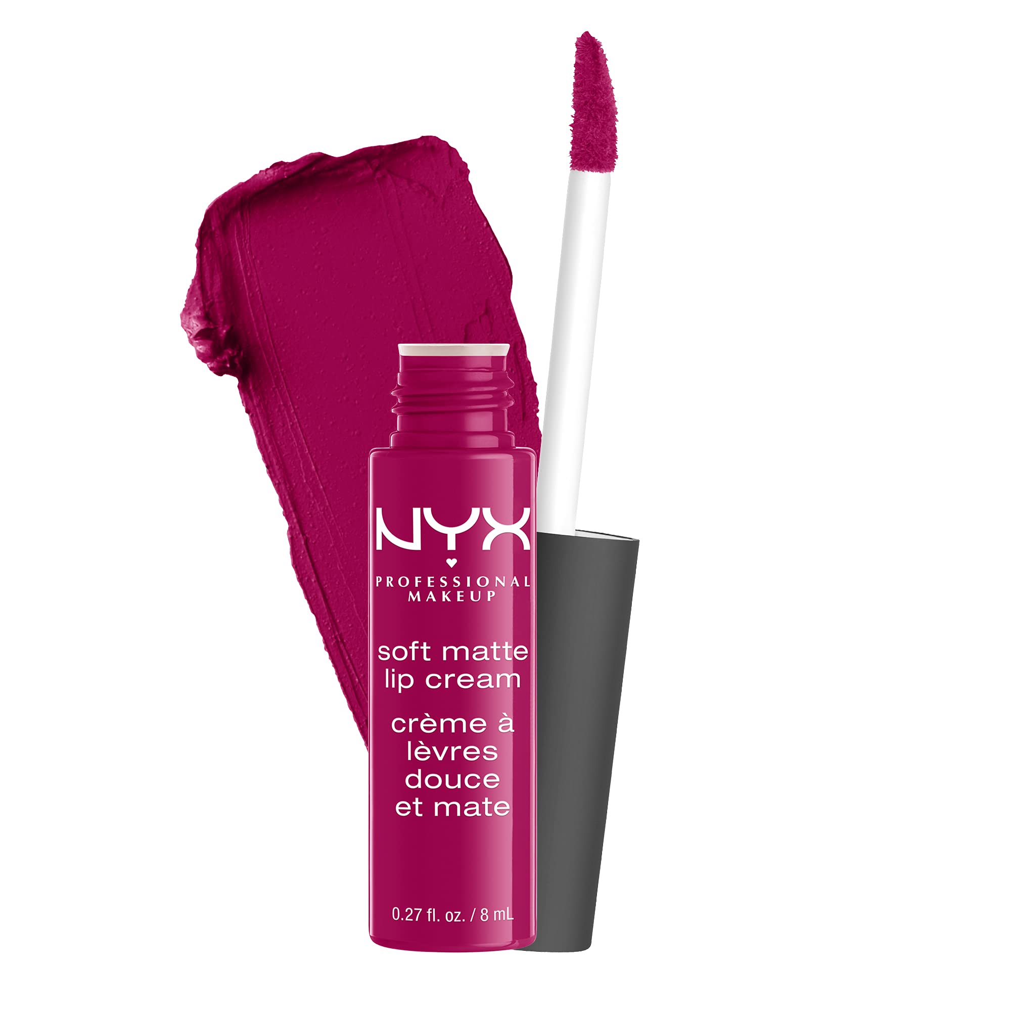 Nyx Professional Makeup Soft Matte Lip Cream, Lightweight Liquid Lipstick - Madrid (Cranberry Red)