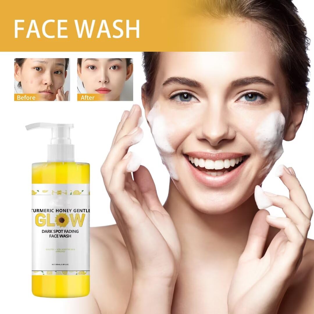 Turmeric Glow Combo Skincare Set Face Wash Scrub Butter Anti Aging Moisturizer for Wrinkles, Soothing Hydrating Turmeric Skincar