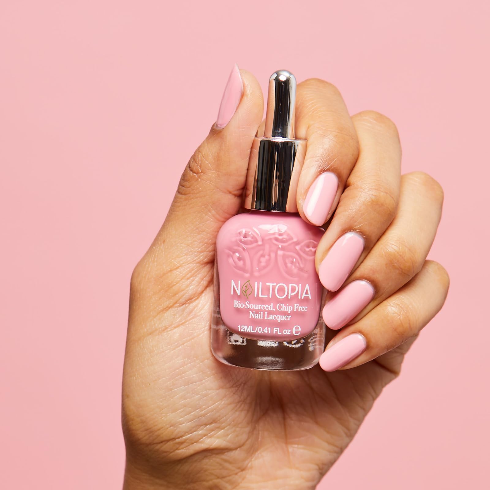 Nailtopia - Plant-Based Chip Free Nail Lacquer - Non Toxic, Bio-Sourced, Long-Lasting, Strengthening Polish - Uptown Girl (Light