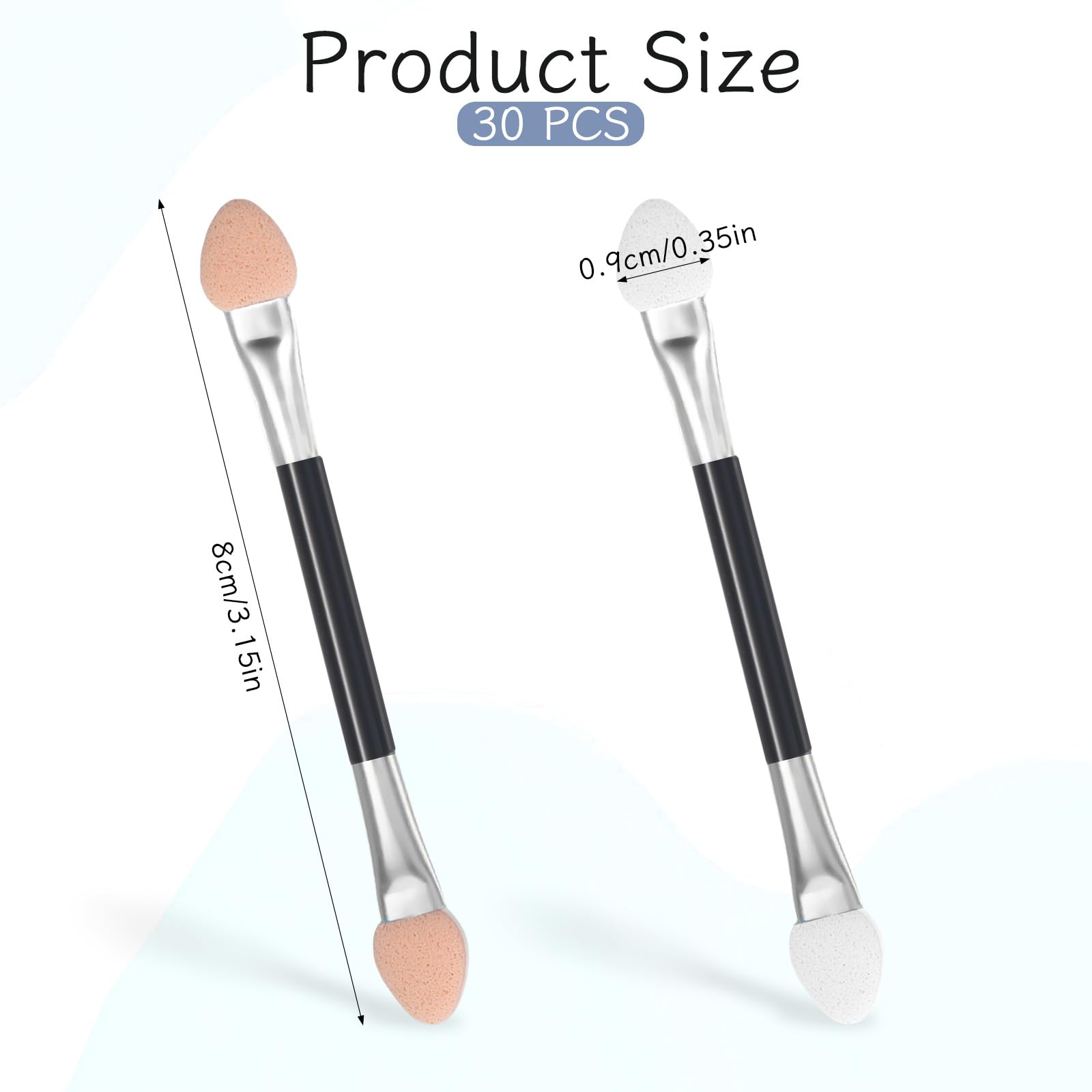 Disposable Eyeshadow Applicators, 30 PCS Dual Sides Eye Shadow Applicator Sticks Double Head Eyeshadow Applicators Eye Shadow Sp