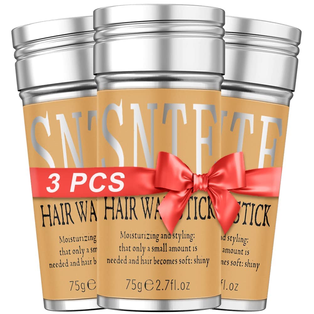 Hair Wax Stick, 3PCS-Wax Stick For Hair Slick Stick, Slick Back Stick Hair Stick Wax Edge Frizz No-white Chips & No-Residue & No