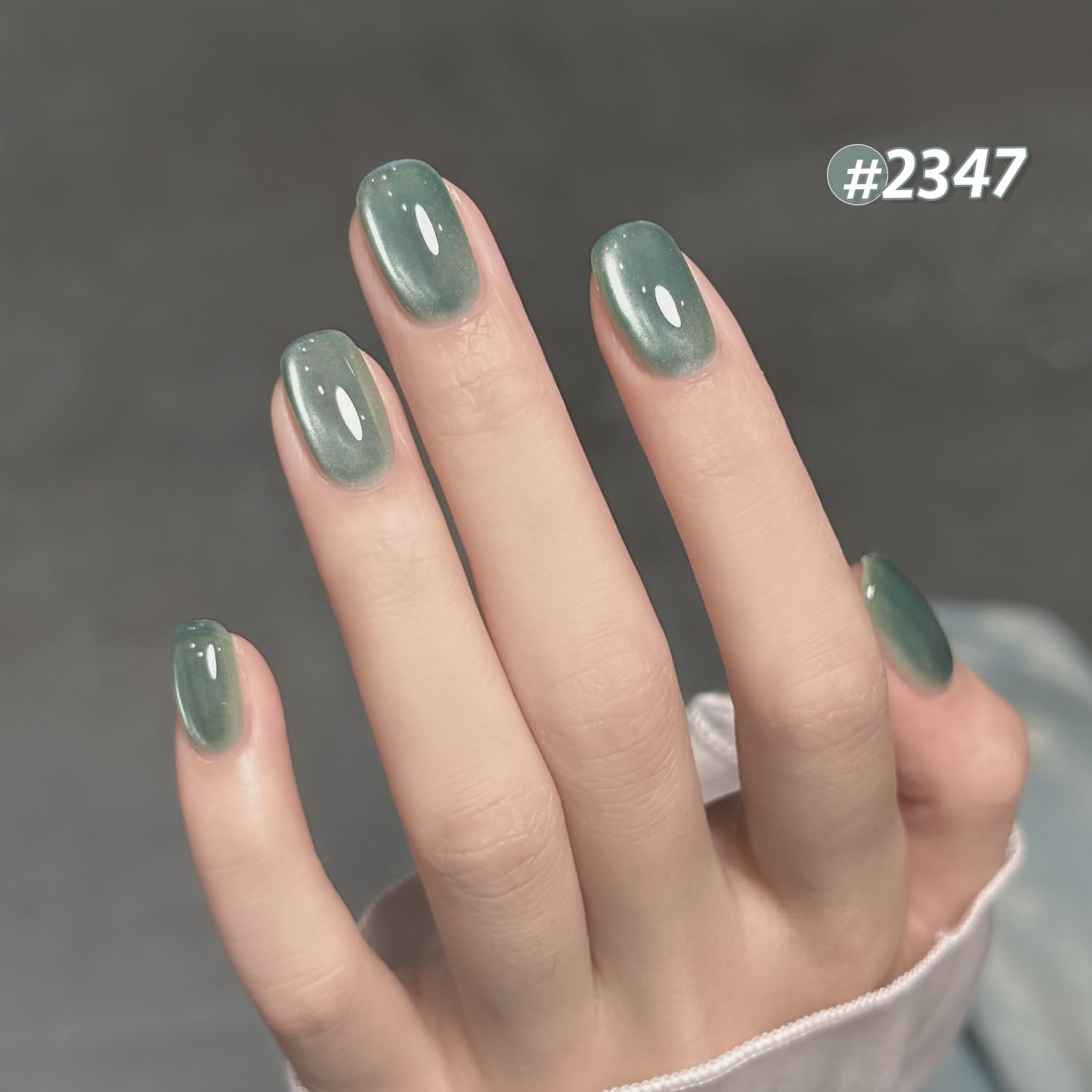 Gaoy Cat Eye Gel Nail Polish Set With Magnet For Jelly Green Glitter Holographic Cat Eye, Salon Gel Manicure And Nail Art Diy At