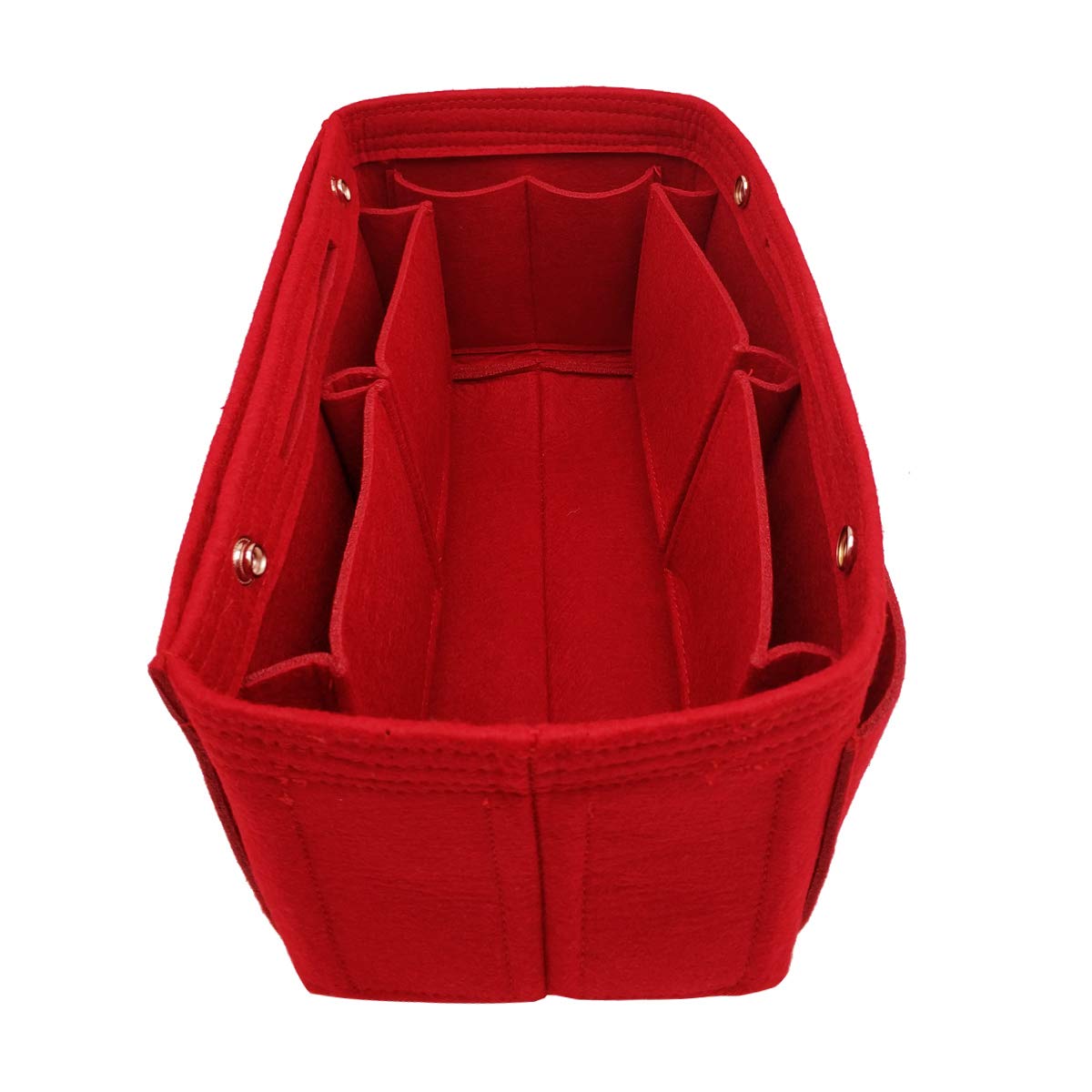 LEXSION Felt Purse Organizer Insert Multi Pocket Bag in Bag Organizer For Tote & Handbag Shaper 8008 Red XL