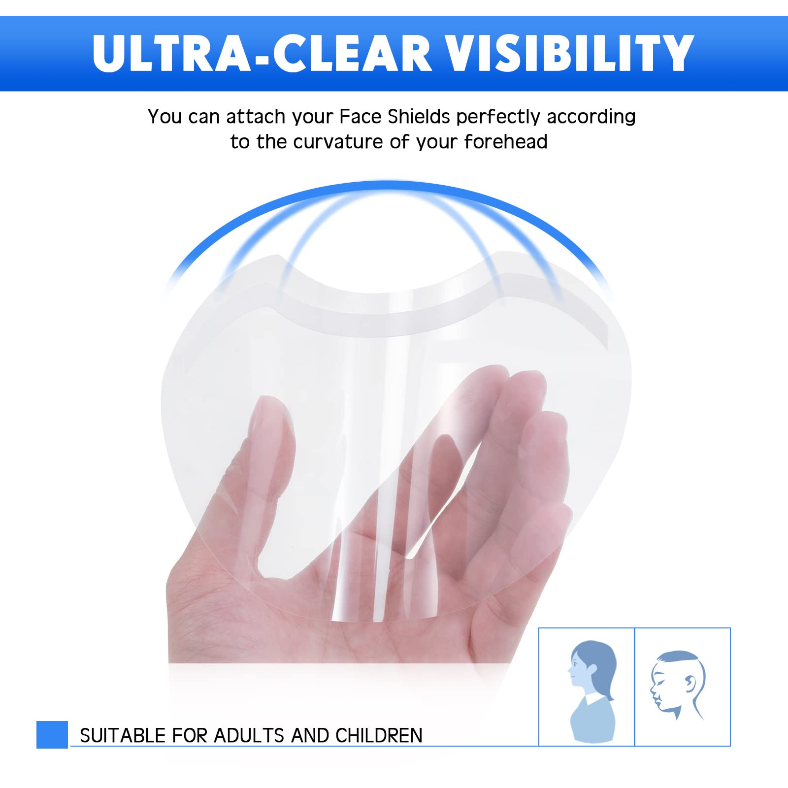 300 Pcs Makeup Shower Face Visors Permanent Microblading Supplies Disposable Plastic Shower Visor Clear Face Cover Water Visors