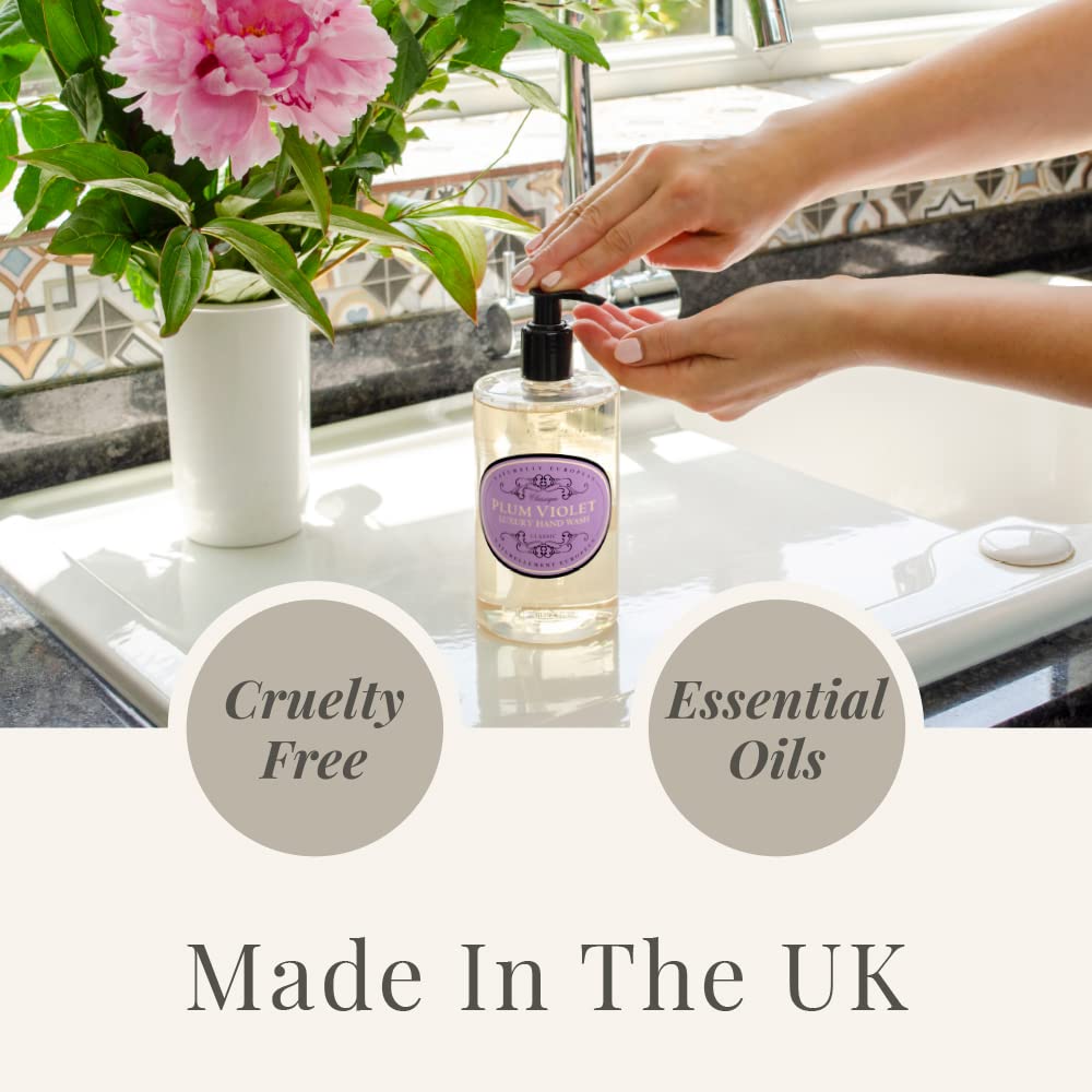 Somerset Toiletry Naturally European Plum Violet Luxury Hand Wash, Cleanse & Moisturise - 500Ml | Natural Soap Ideal For Sensiti