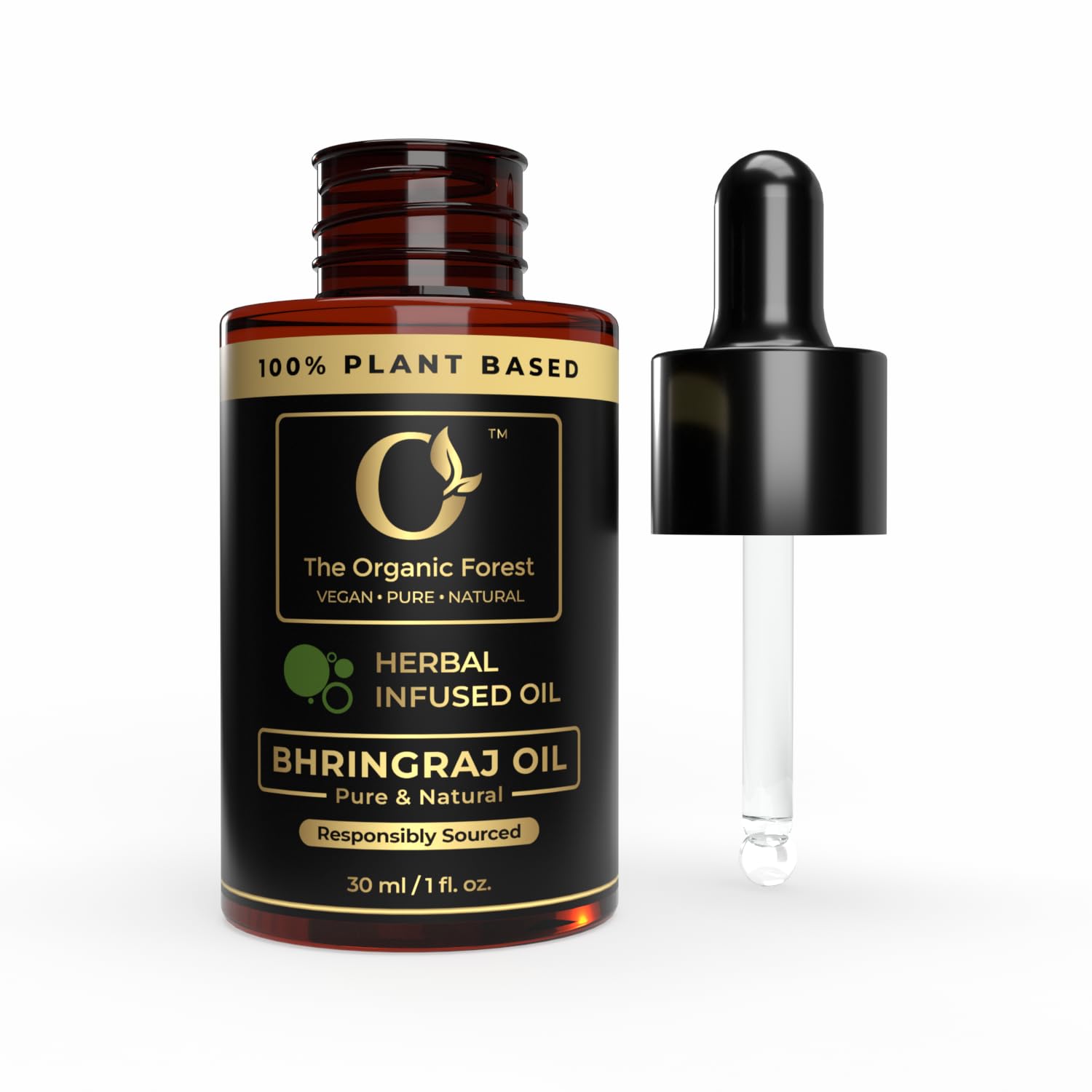 Pure Bhringraj Oil | Supports Hair Growth and Natural Shine, 1 Fl oz