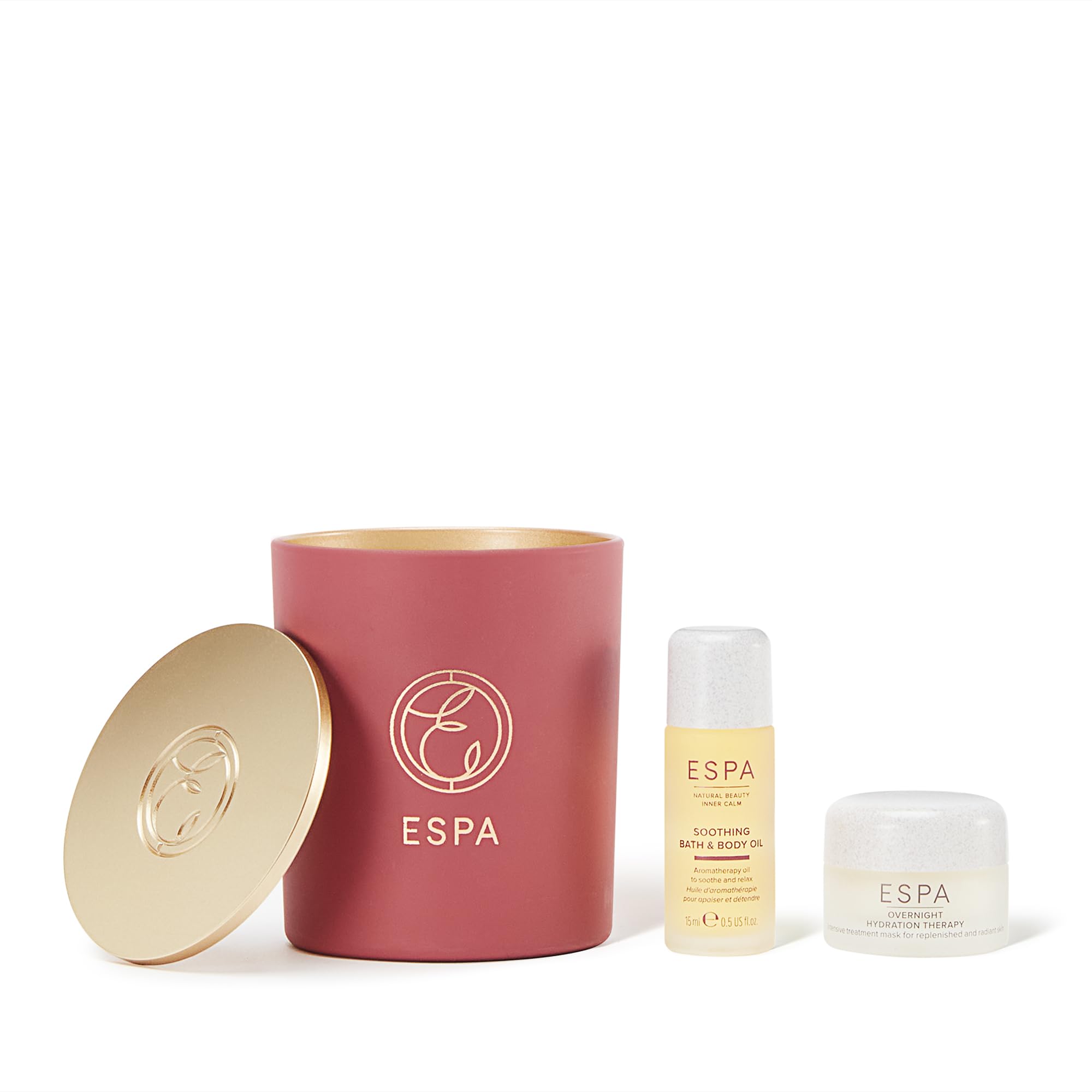 ESPA | Soothing Collection | Includes a Candle, Bath & Body Oil and Face Mask