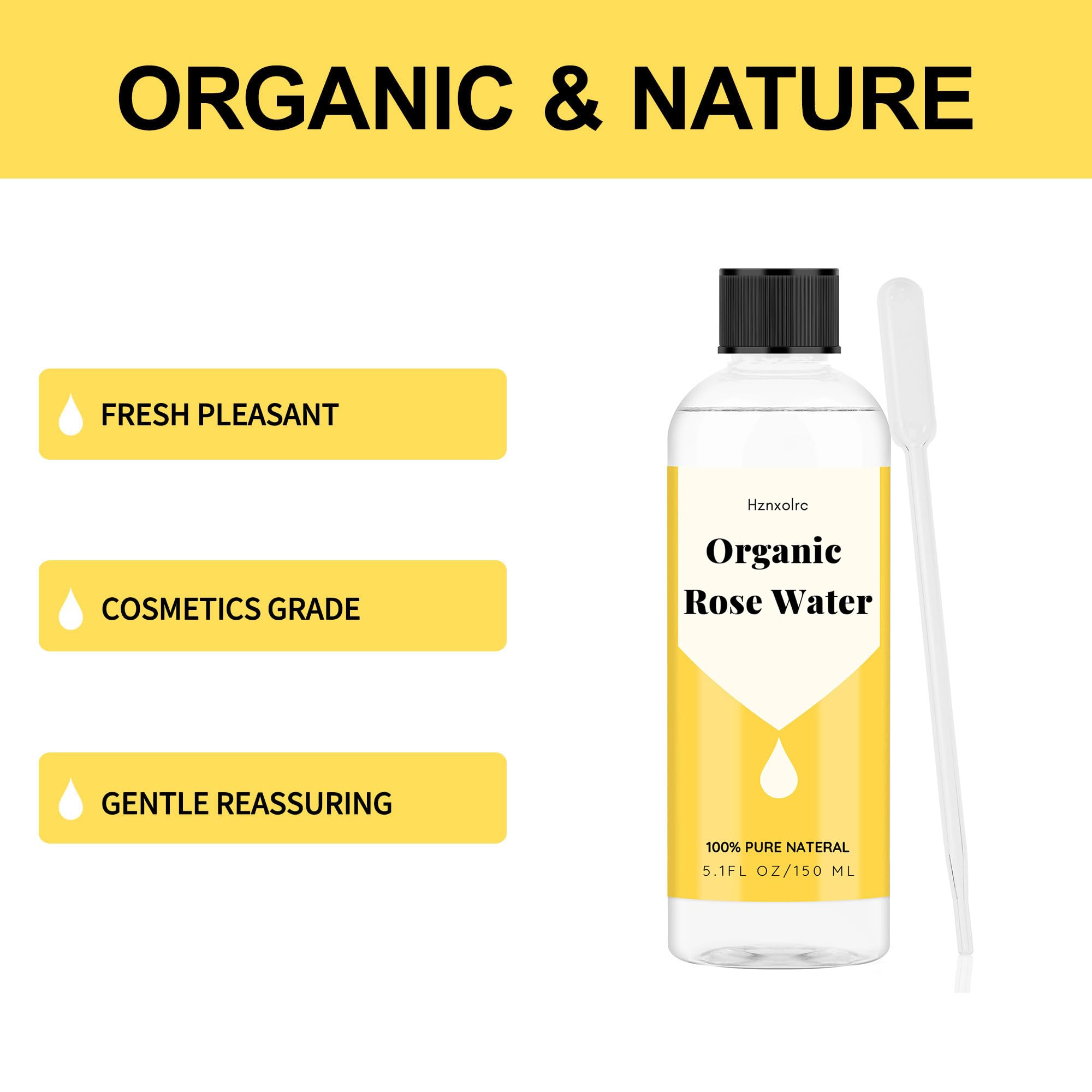 5.1 Fl Oz Rose Hydrosol For Face Hydrating Mist Hydration, 100% Pure Rose Water, Cleanses & Softens Skin, Promotes Healthy Skin