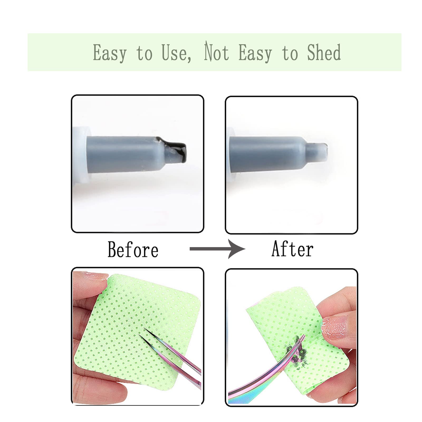 1200Pcs Lint Free Nail Wipes Lint Free Wipes, Glue Wipes For Eyelash Extension, Glue Cleaning Wipe Lint Free Non Lint Nail Wipes