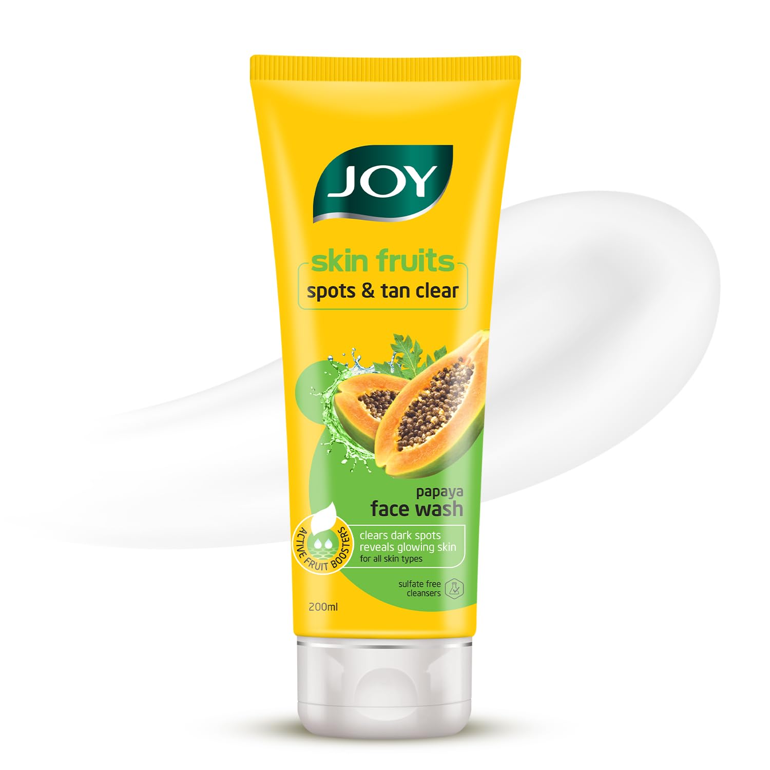 Joy Skin Fruits Spots & Tan Clear Face Wash 200Ml | Enriched With Papaya & Vitamin C + A | For Healthy Glowing Skin | Suitable F