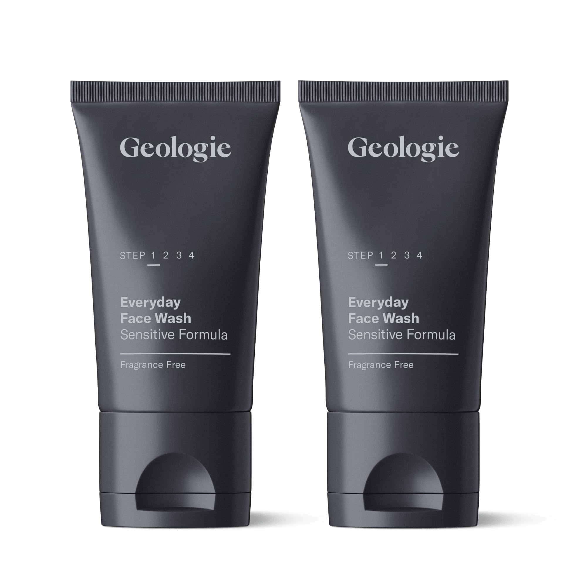 Geologie Face Wash for Sensitive Skin - Effective Gentle Face Cleanser - Dermatologist Tested Premium Ingredients - 2 Ct. (120ml