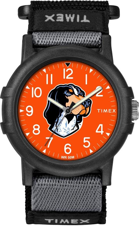 Timex Unisex Collegiate Recruit 38mm Watch - Tennessee Volunteers with Black Fabric Strap