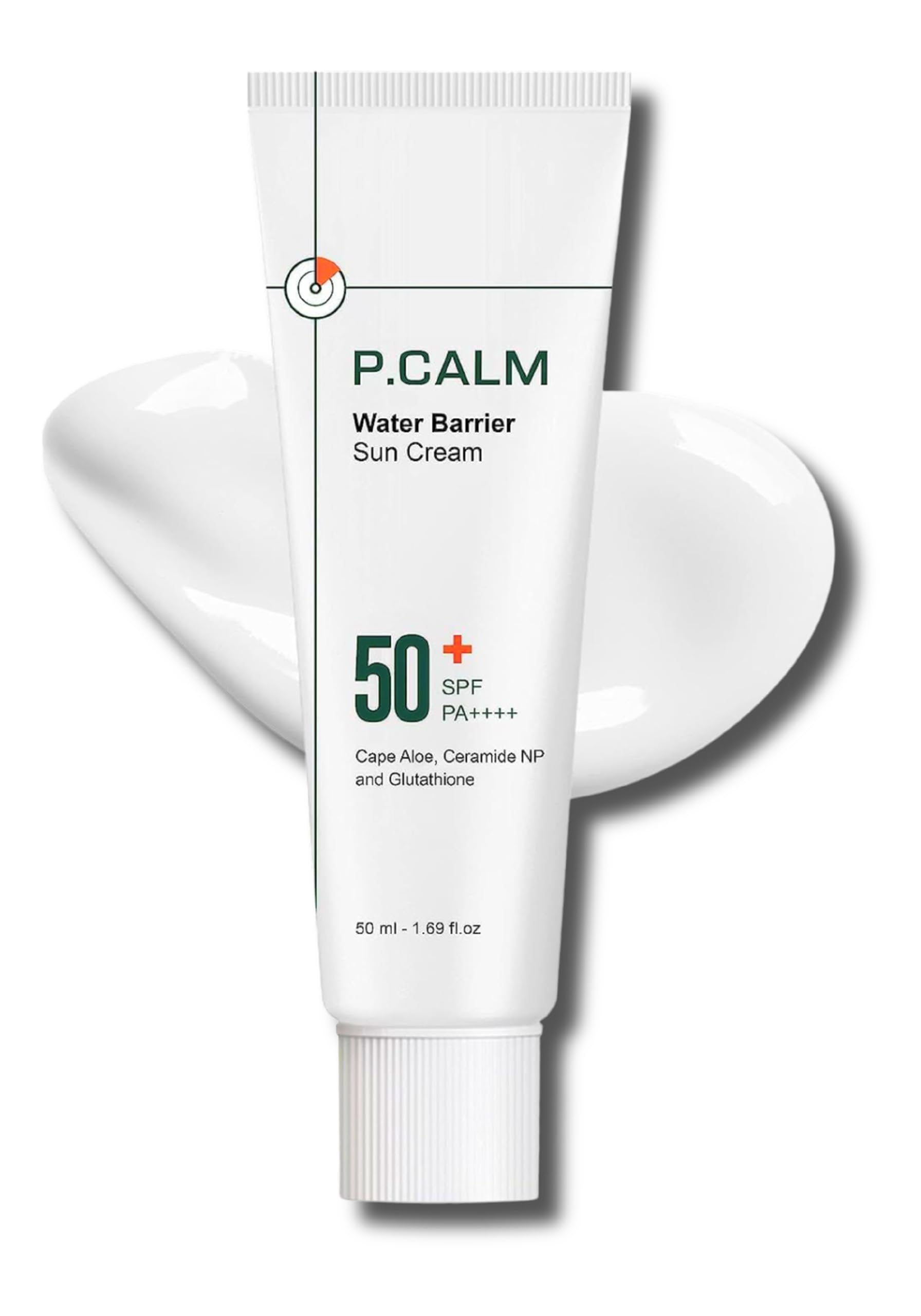 P.Calm Water Barrier Moisturizing Sun Cream Matte-Finish No White Cast Spf 50+ Pa++++ Vegan Calming Moisture Daily Sunscreen For