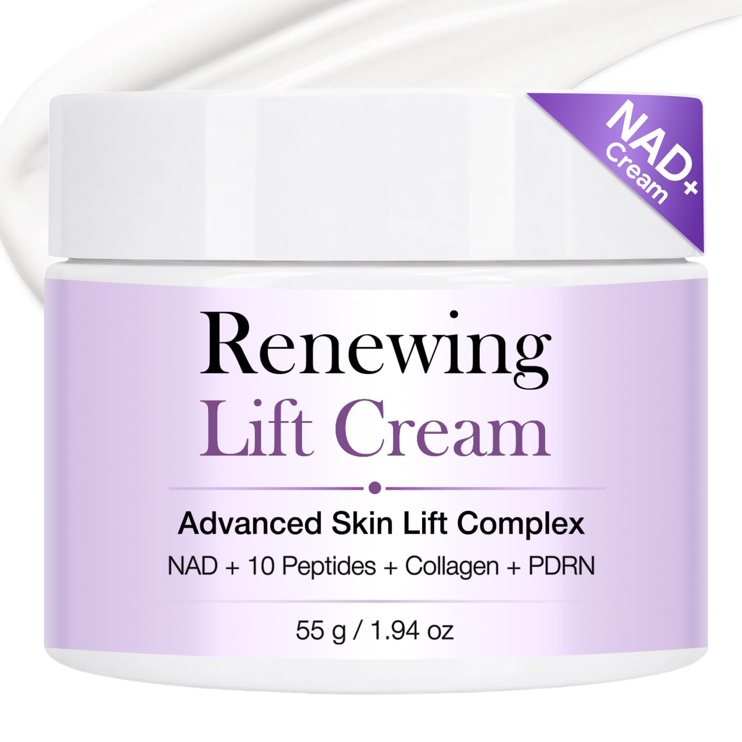 Renewing Lift Cream for Women, Age Defying NAD+ PDRN Face Cream 1.94 oz