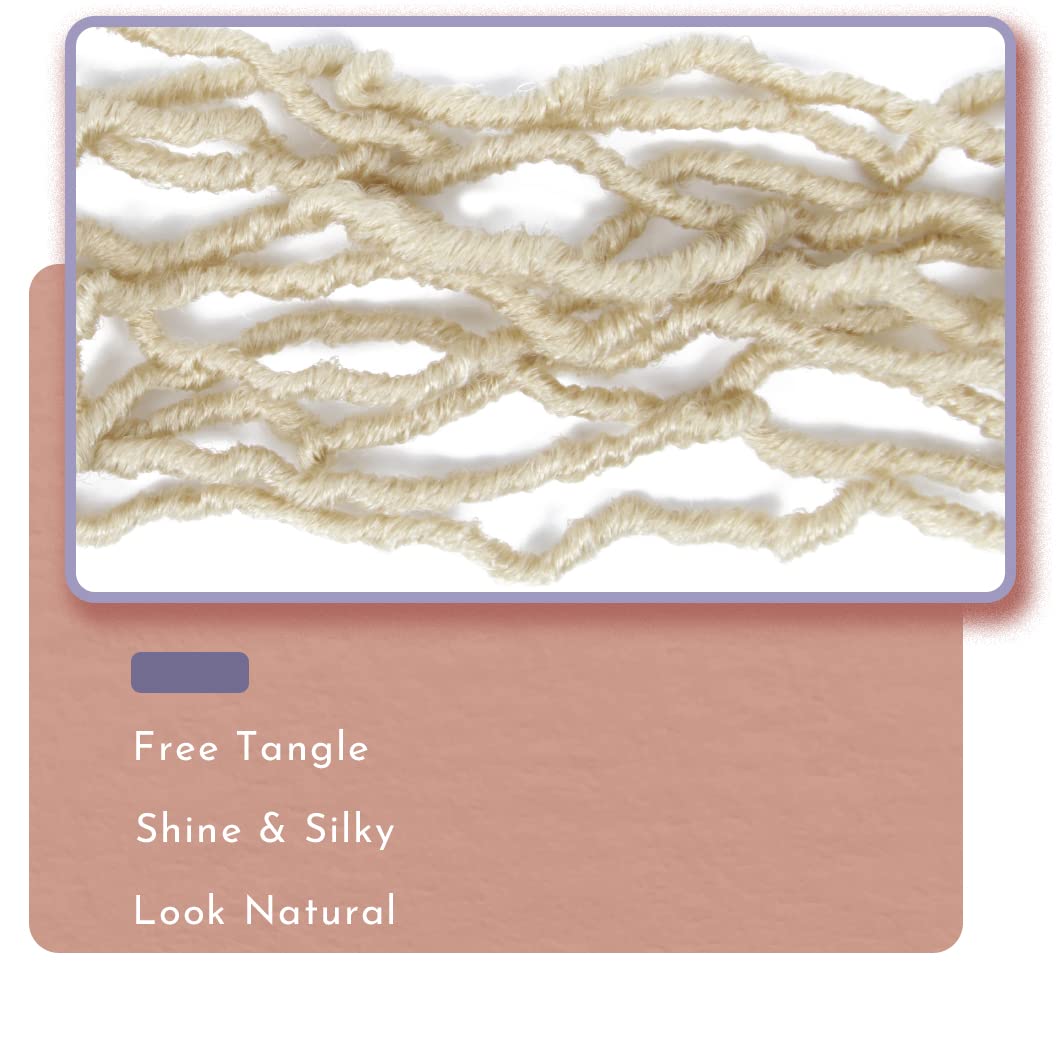 BOHOBABE 24 Inch New Faux Locs With Curly End 6 Packs Soft Locs Crochet Hair 72 Strands Long Natural Crochet Braids (6Packs,613#