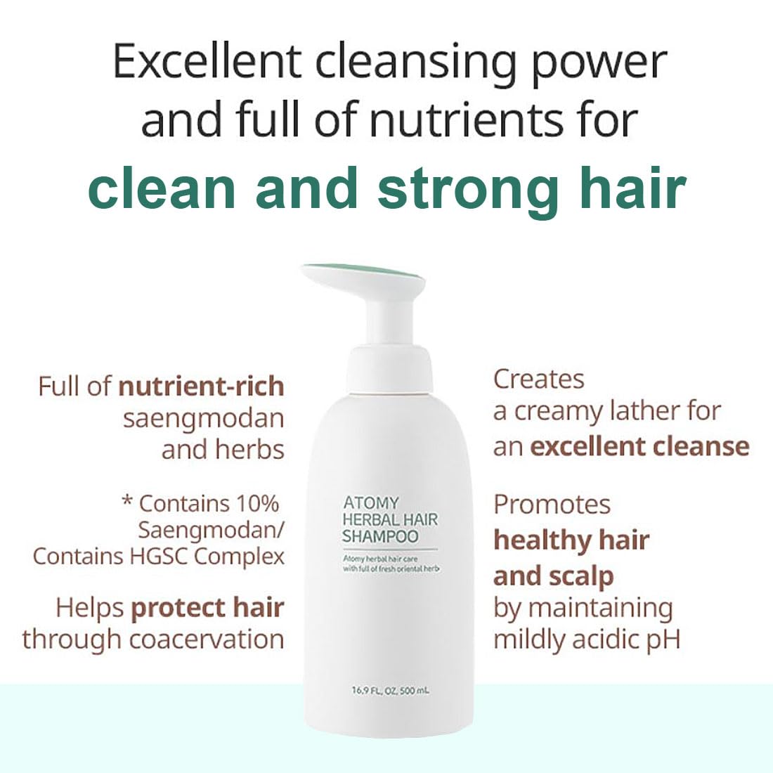 GASHINA STORY Atomy Shampoo 500ml (16.9 FL.OZ.) 2 Pack Set - Outstanding Cleansing and Rich Nourishment