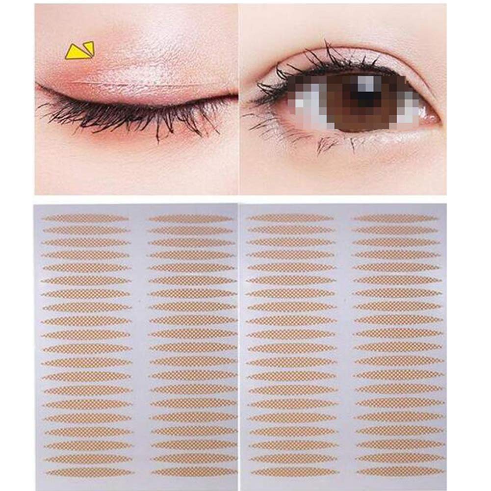 800 Pcs Skin Color Lace Mesh Olive Type Makeup Eyelid Paste Beauty Big Eye Decoration Natural Invisible Seamless Waterproof Stic