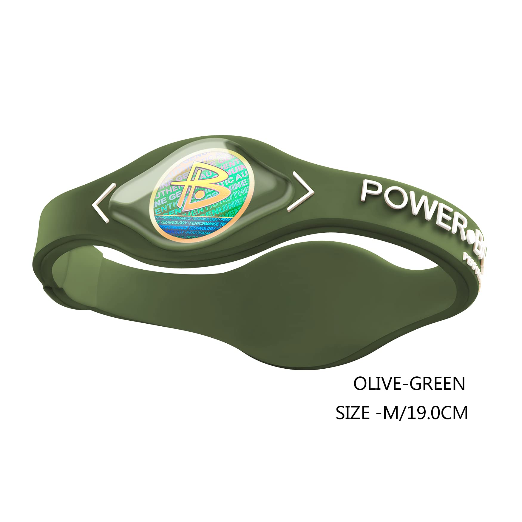 Power Balance Original Genuine Performance Wristband, Silicone Rubber Bracelet for Men Women, M+M+L, Clear/M+Olive/M+White/L
