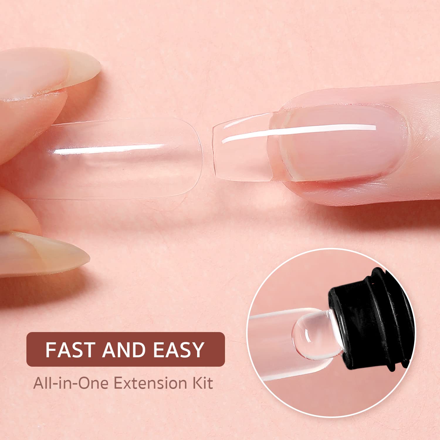 Gaoy Poly Gel Nail Kit With U V Light Starter Kit, 6 Pcs Builder Gel Nail Extension Kit For Beginners With Everything Nail Art D