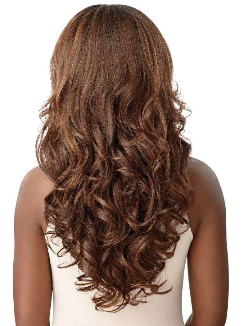 Outre Synthetic Quick Weave Half Wig - Neesha H304 (Color:Dr Red Velvet)