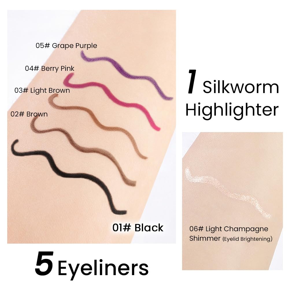 Kaely 1.5Mm Skinny Gel Eyeliner Pencil,Black Cat Eye Liner Makeup Pen,Cream Smooth Eyeliner Crayon,Delineador De Ojos Contra El