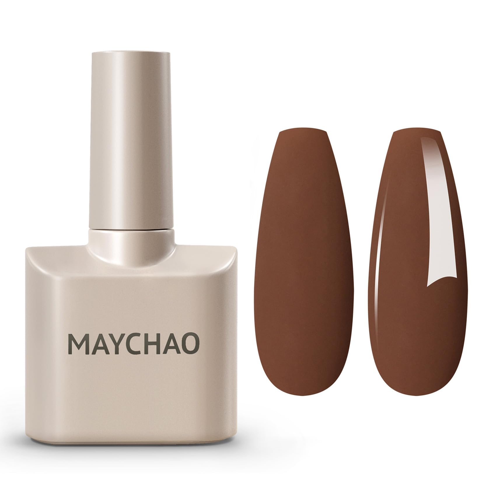 MAYCHAO 15ML Brown Gel Nail Polish 1Pc Brown Gel Polish Soak Off UV LED Nail Polish Nail Art Starter Manicure Salon DIY at Home,