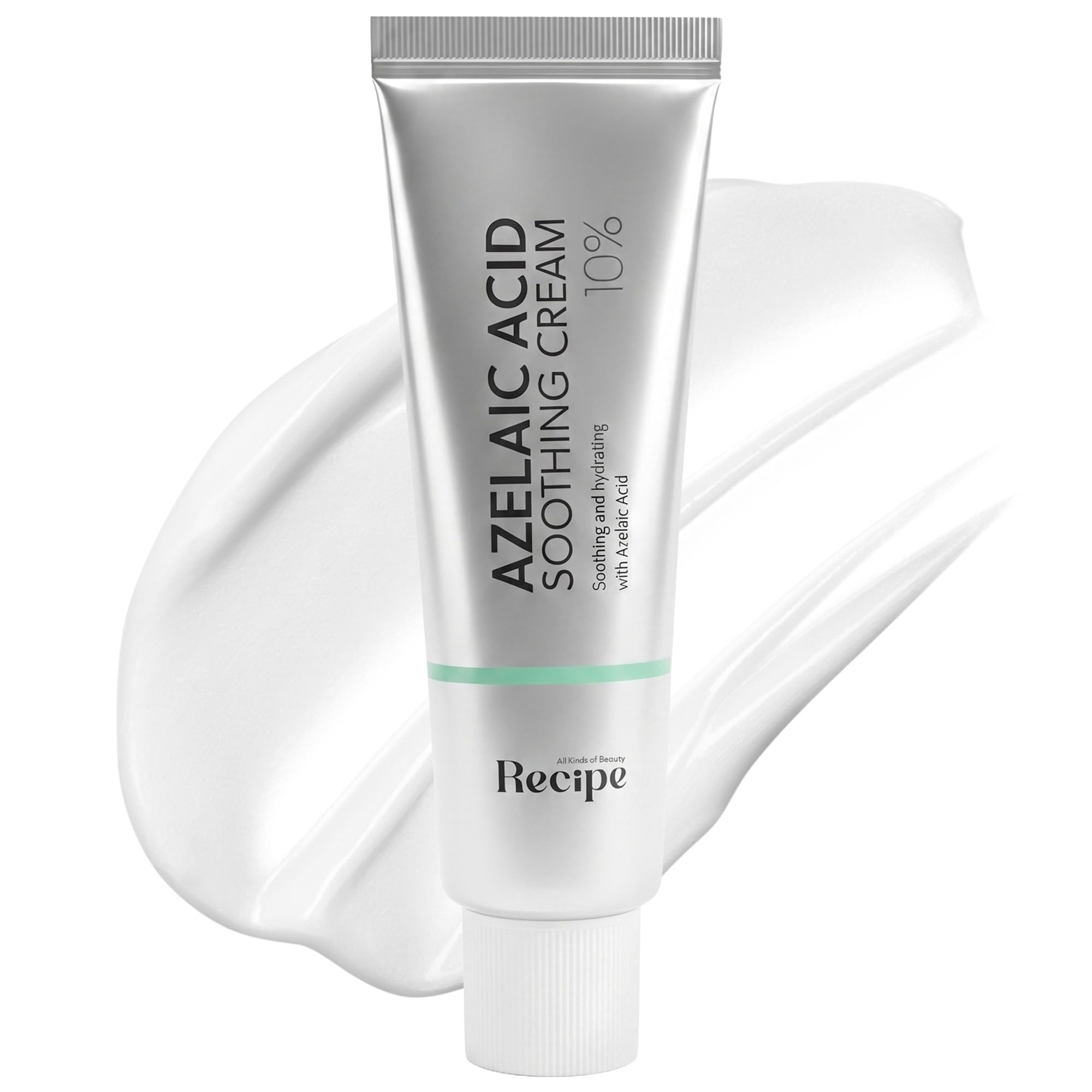 RE:CIPE Azelaic Acid 10% Soothing Cream  Hydrating & Clarifying Face Moisturizer that Unclogs Pores for Acne Prone & Uneven Ski