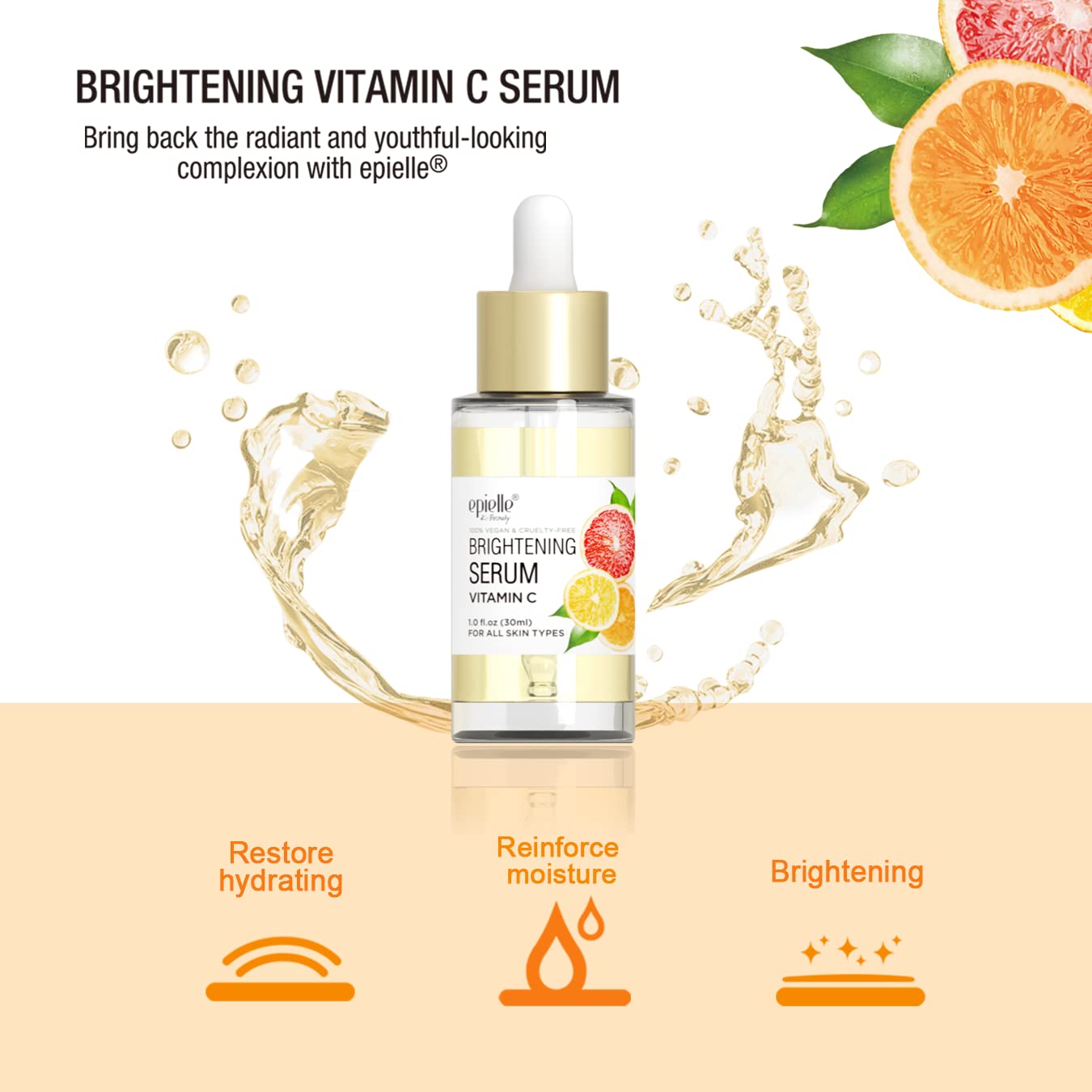 epielle Serum For All Skin Types, 100% Vegan & Cruelty-Free, Anti Aging Serum, Serum for Dark Spots, Fine Lines Wrinkles | Gifts