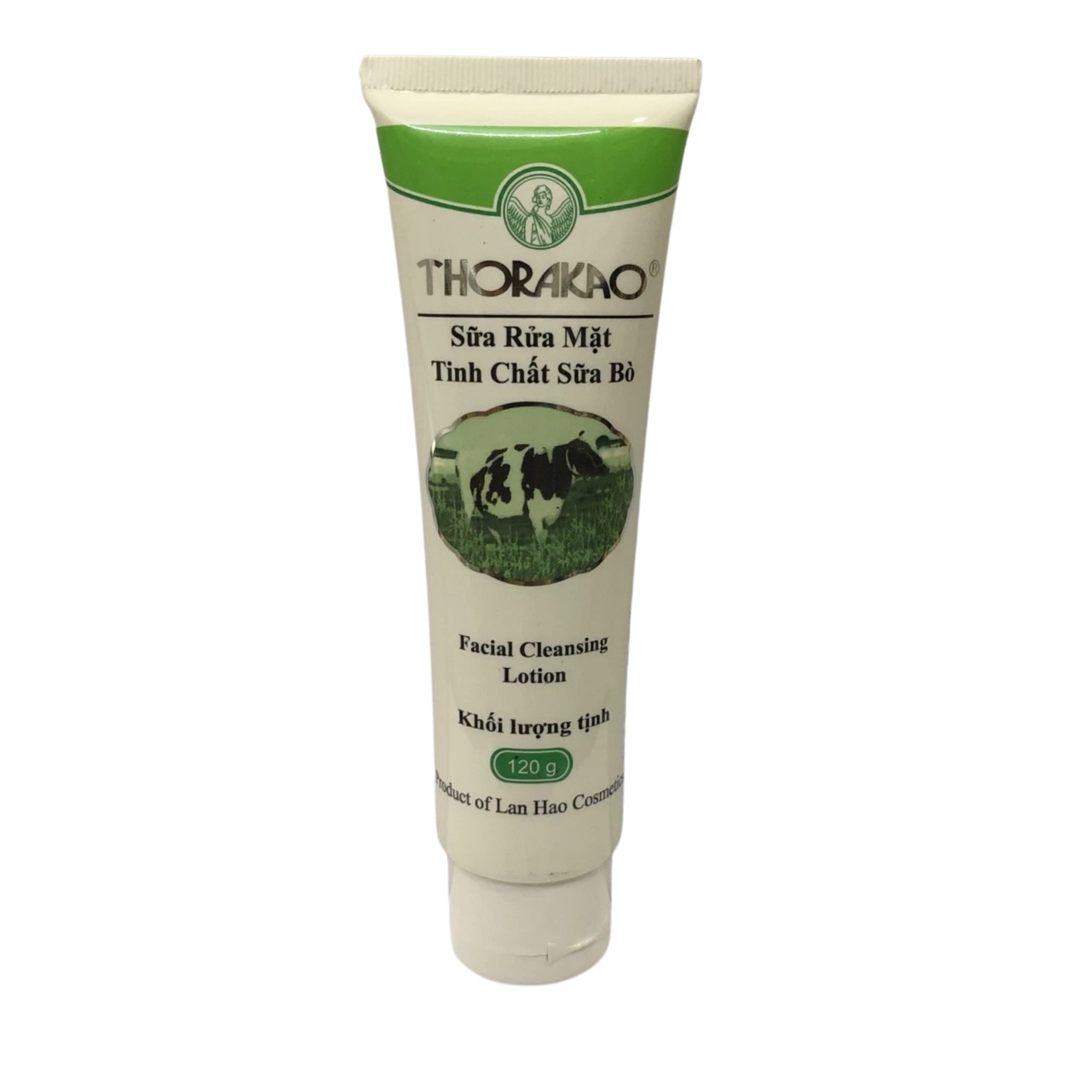 Thorakao Cow Milk Face Cream Cleanser Wash Massage Beads 120g  Moisturizing Gentle Face Wash for Women  Made in Viet Nam