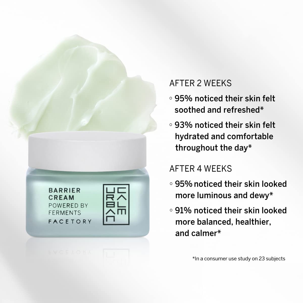 Facetory Urban Calm Barrier Cream Moisturizer With Hyaluronic Acid - Face Lotion With Fermented Honeybush - Hydrating Rich Water