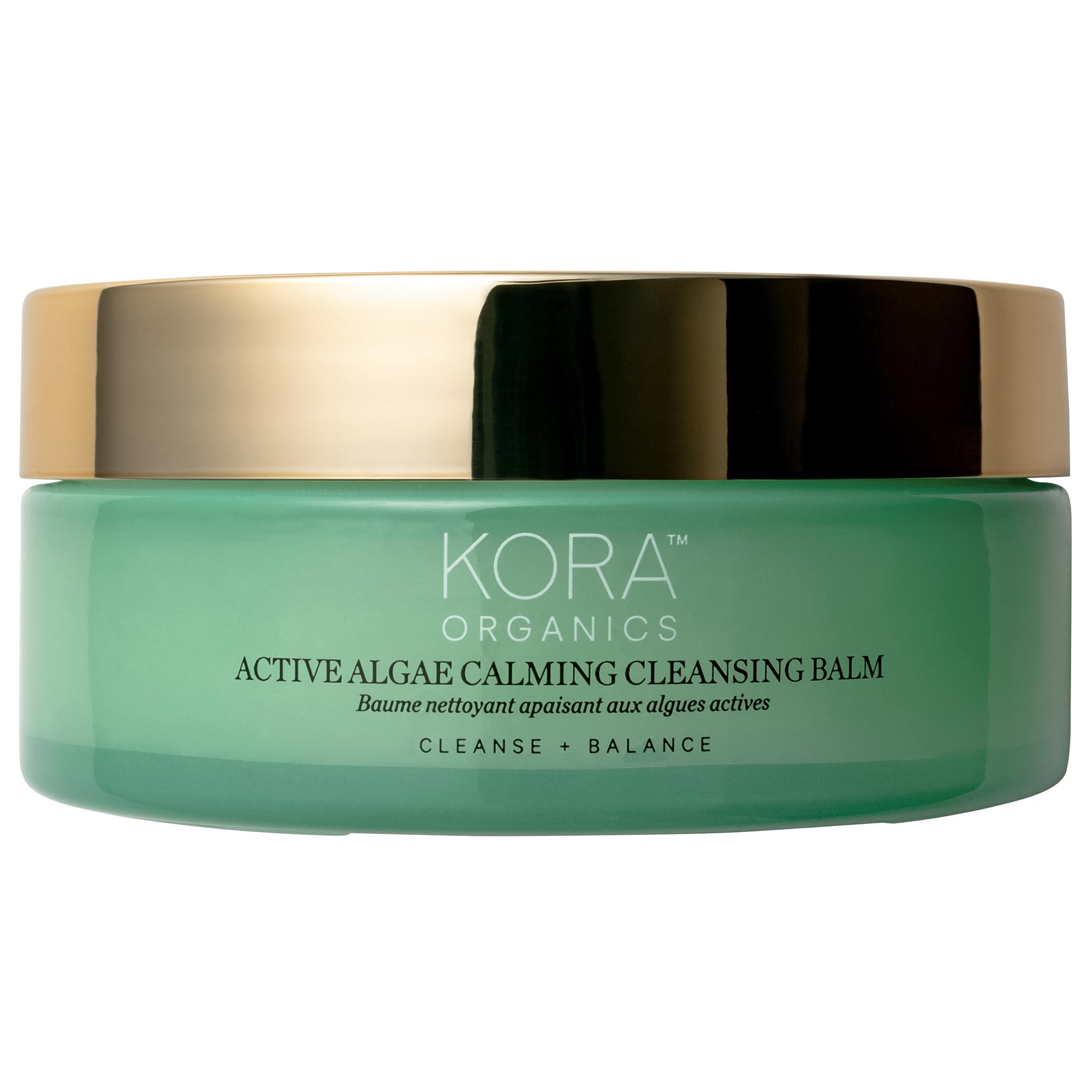 Kora Organics Active Algae Calming Cleansing Balm, Balancing Facial Cleanser To Help Reduce Redness & Blemishes, Melt Away Makeu