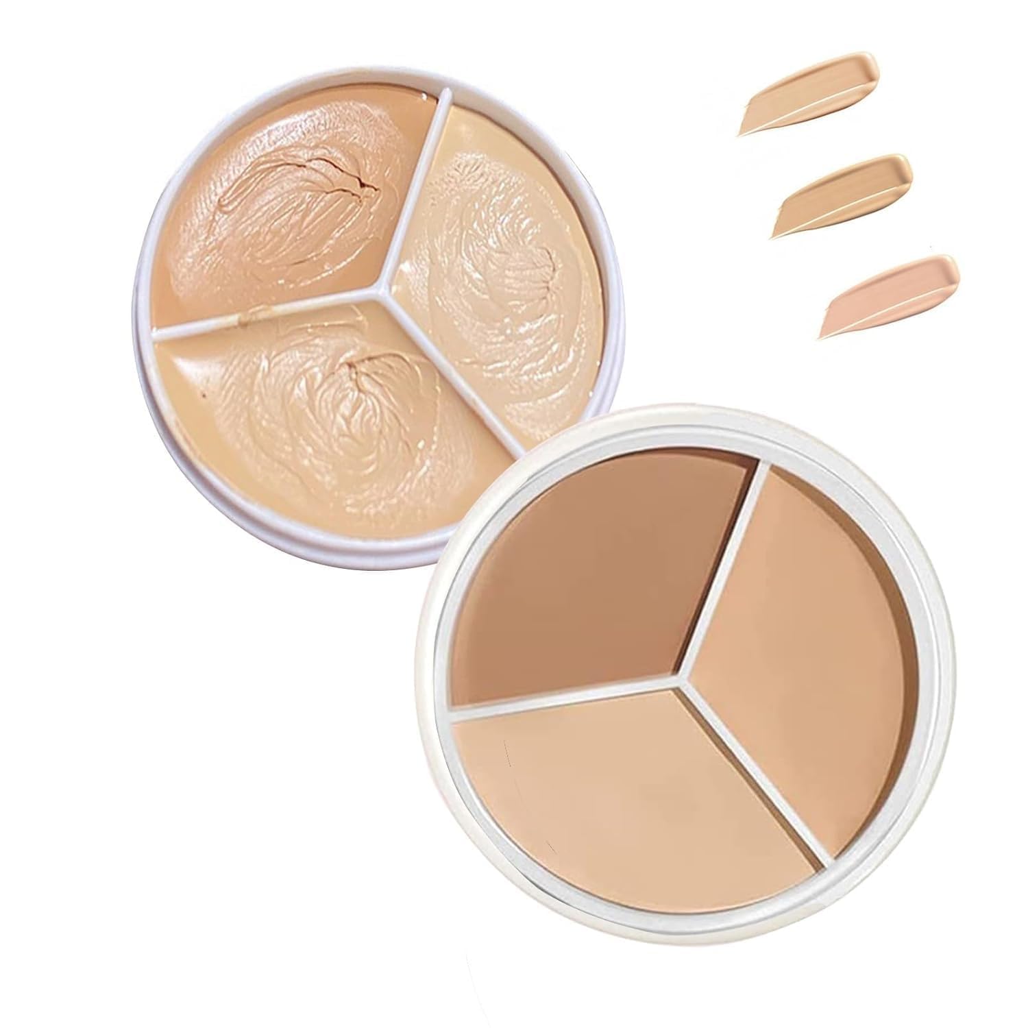 Magic Huda 3In1 Waterproof Concealer Palette, Triple Colour Coverage, 16Hour Wear, Matte Finish For Dark Circles, Spots, Blem