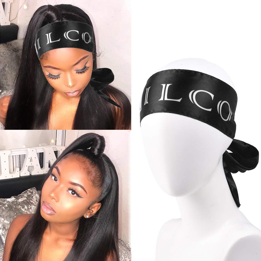 Edge Scarf & 2 Pcs Edge Brush, Satin Edge Laying Scarf For Women Lace Frontal Wigs, Edge Control Brush For Baby Natural Hair, Ed