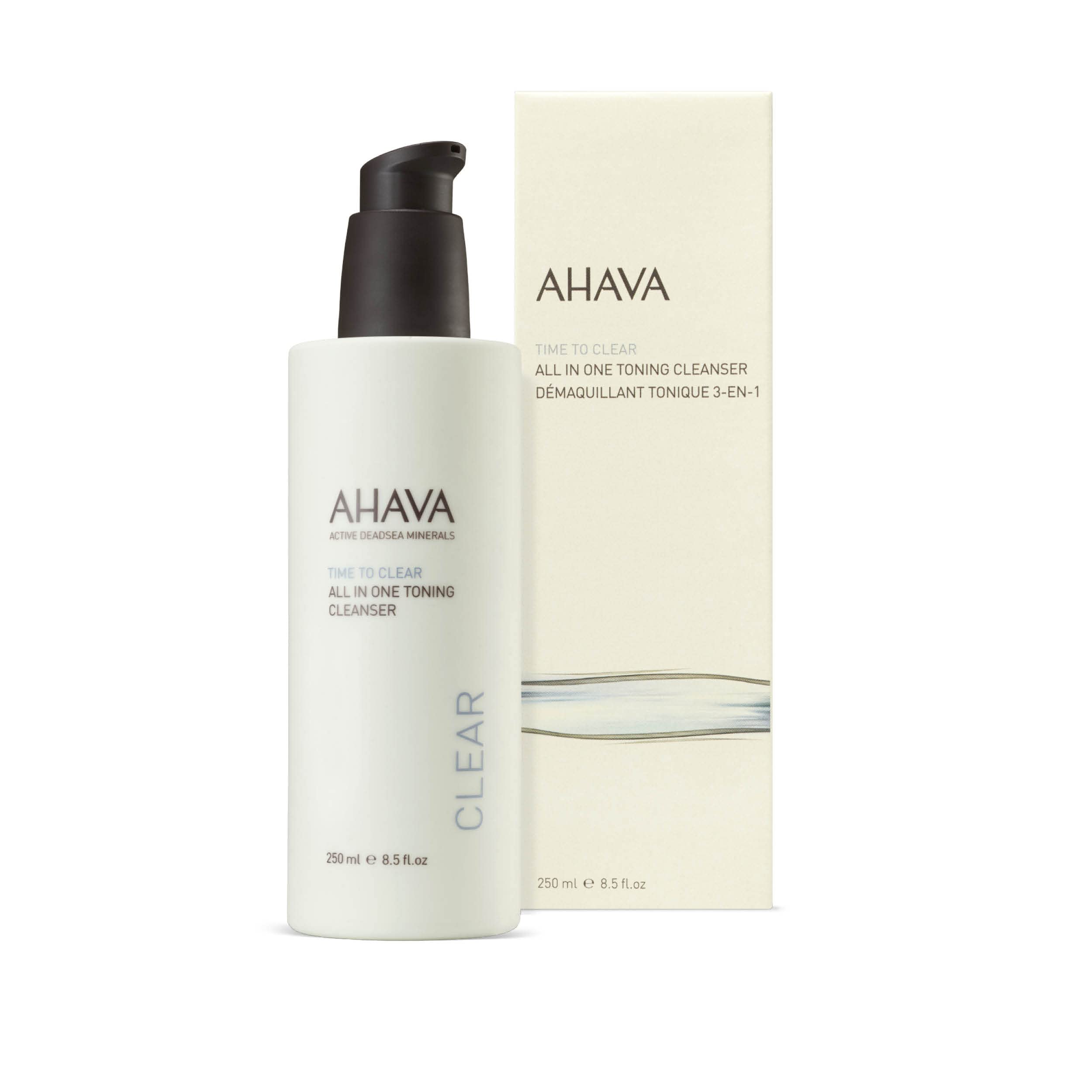 Ahava All-In-One Toning Cleanser - Skin-Friendly, Soft, Water-Based Formula Gently Removes Dirt, Impurities & Makeup Including E