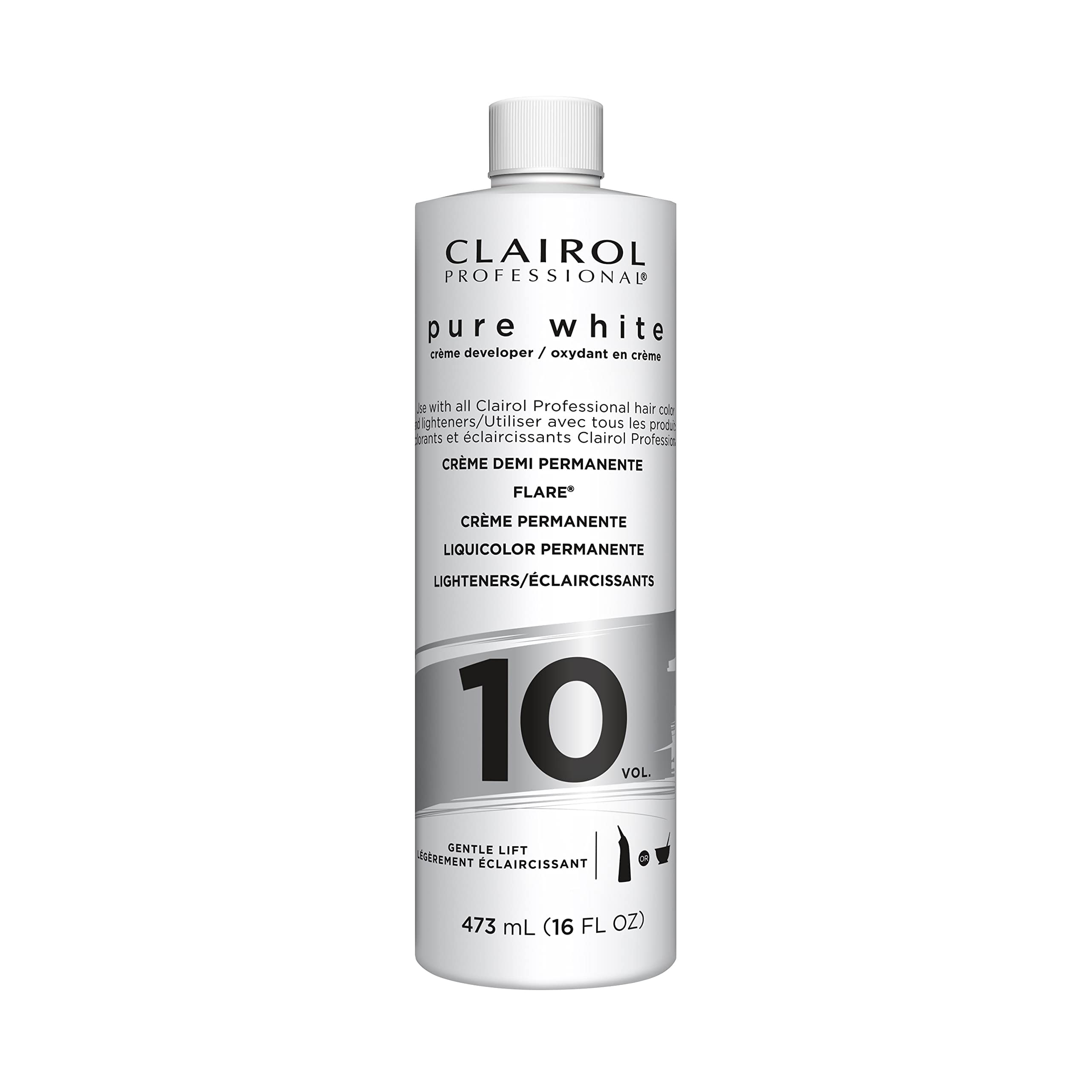 Clairol Professional Pure White 10 Volume Crme Developer, 16 Oz