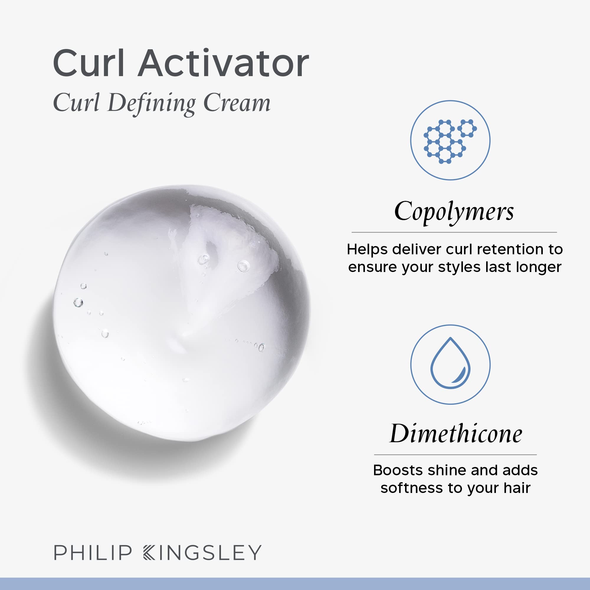 PHILIP KINGSLEY | Curl Activator | Curl Defining and Enhancing Gel | For Curly and Wavy Hair types | Natural Curl Enhancer Styli
